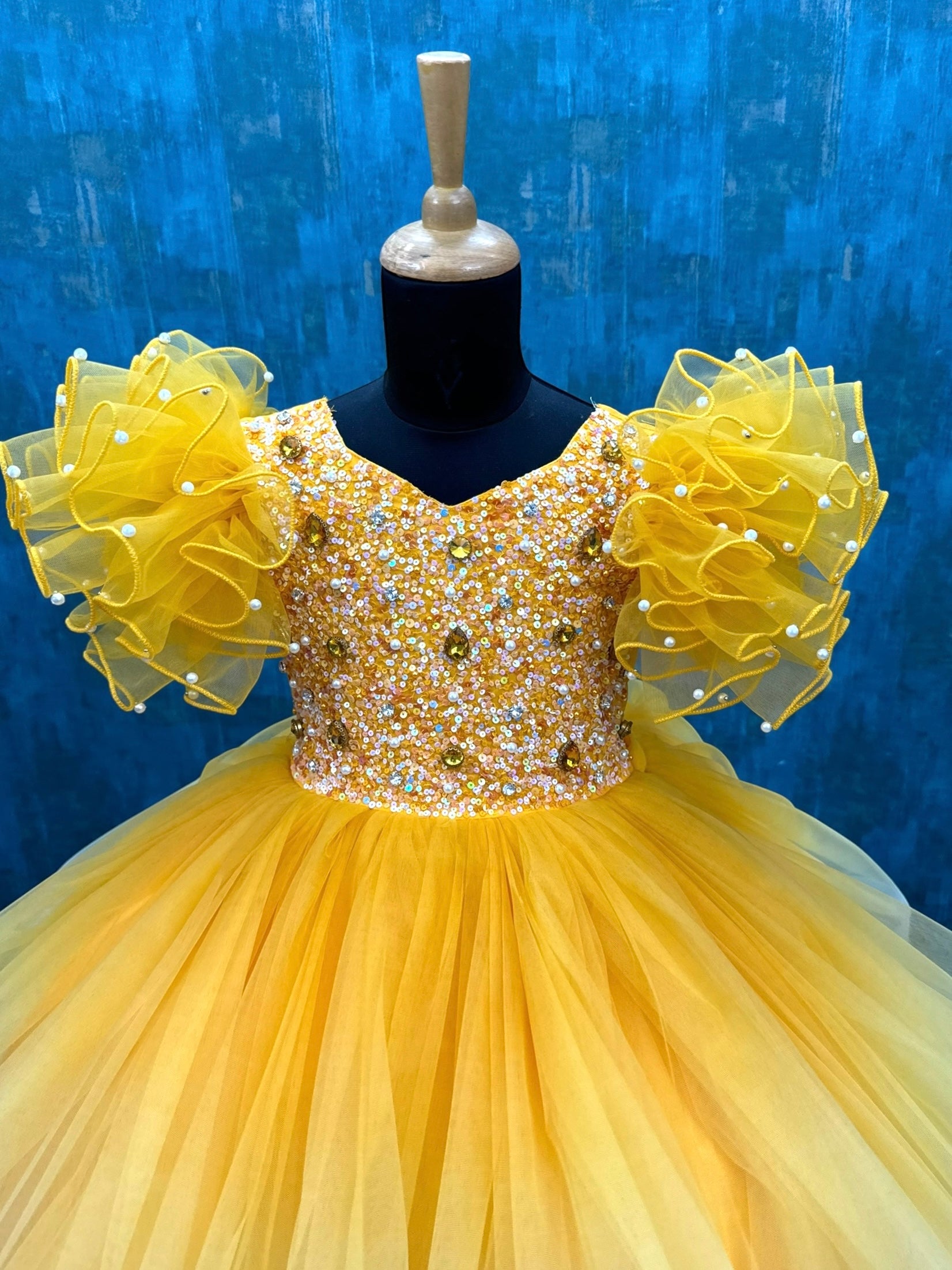 Royal Yellow Glow Enchanted Princess Ball Gown