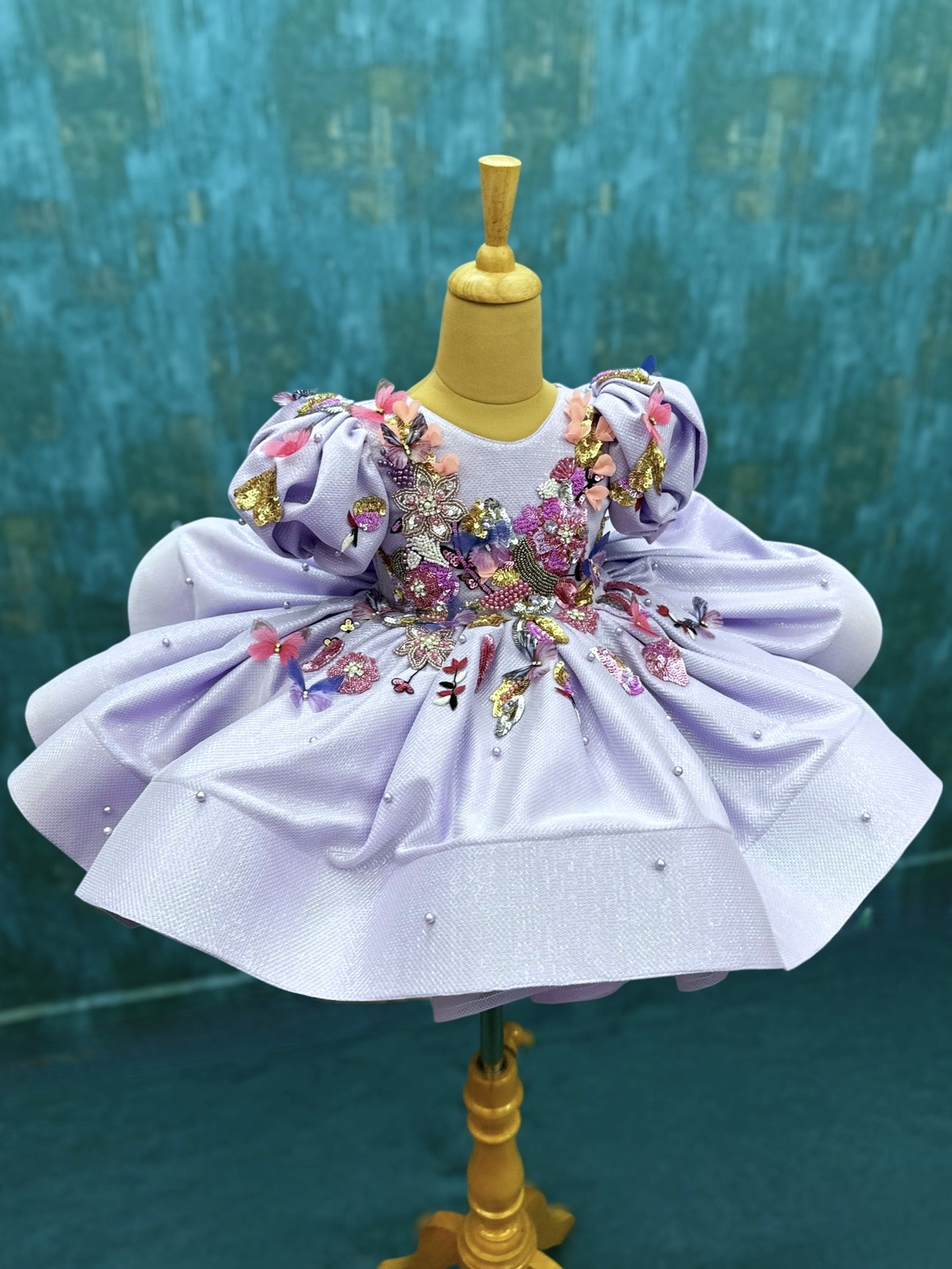 Enchanted Lavender Blossom Jewel Heirloom Princess Ball Gown