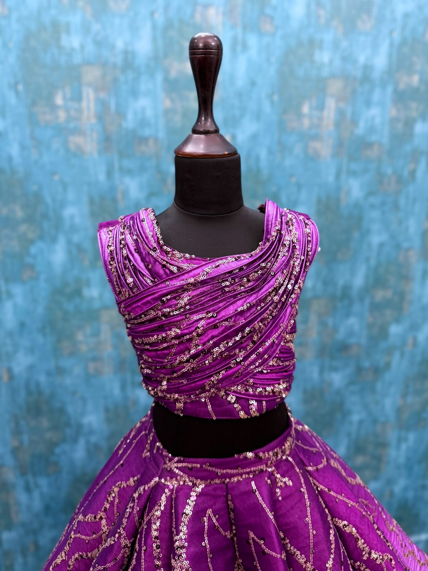 Regal Grape Starlight Couture Lehenga