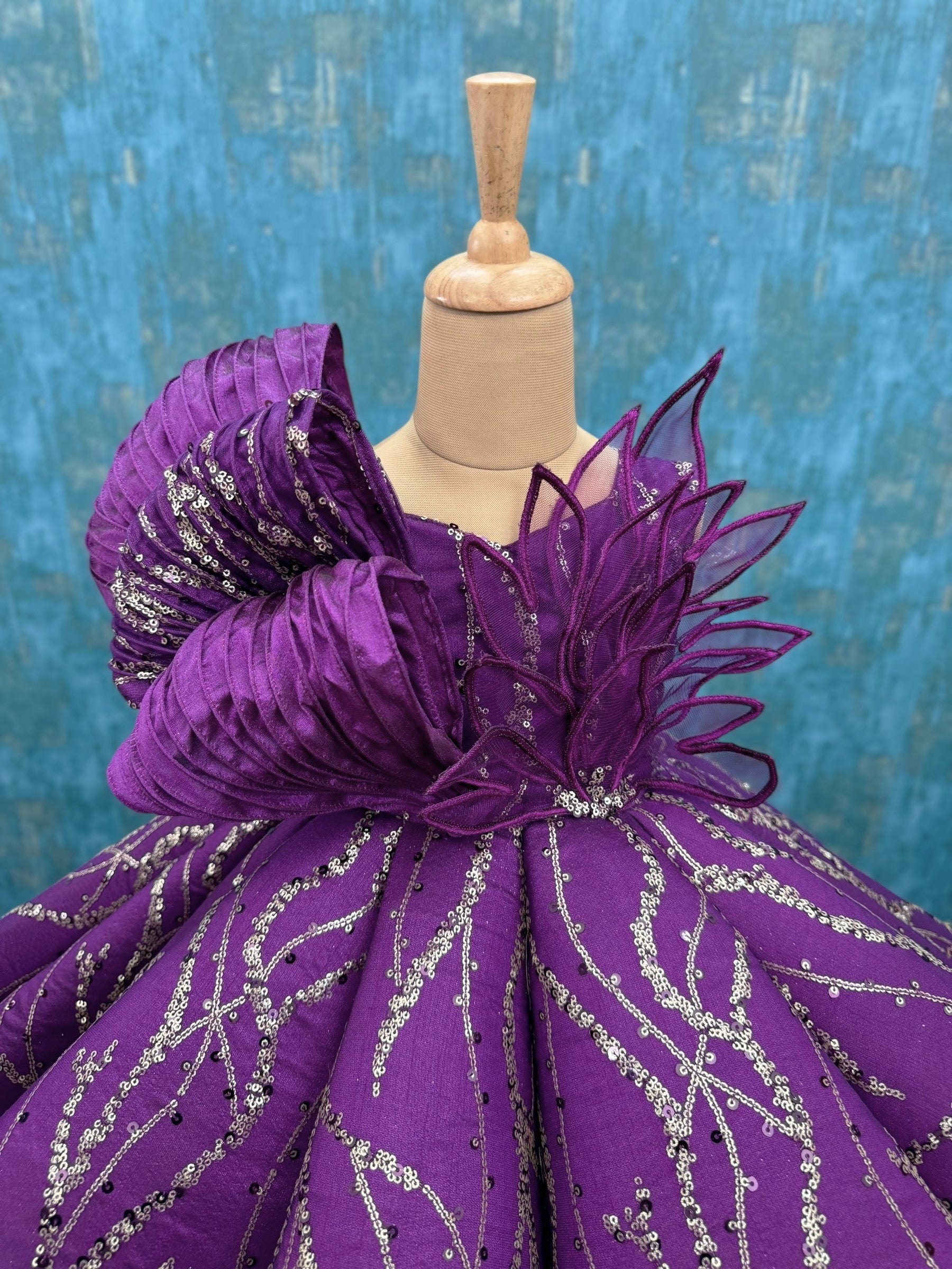 Purple Majesty Radiance Duo- Combo Panel Gown