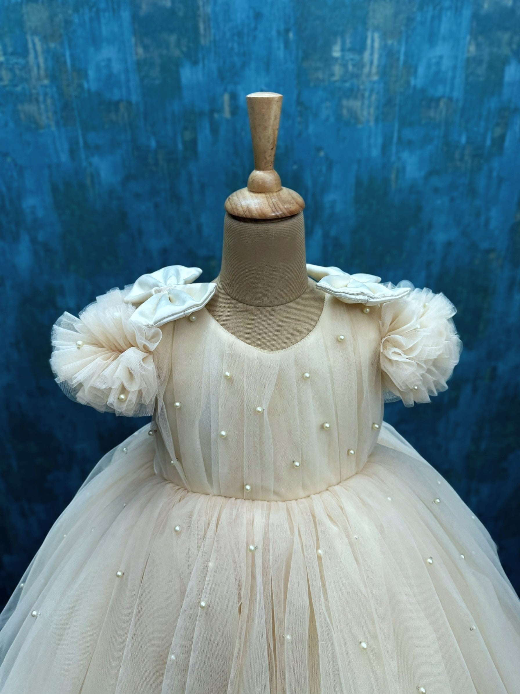 Moonlight Ivory Pearl Whisper Soft Tulle Enchanted Princess Ball Gown