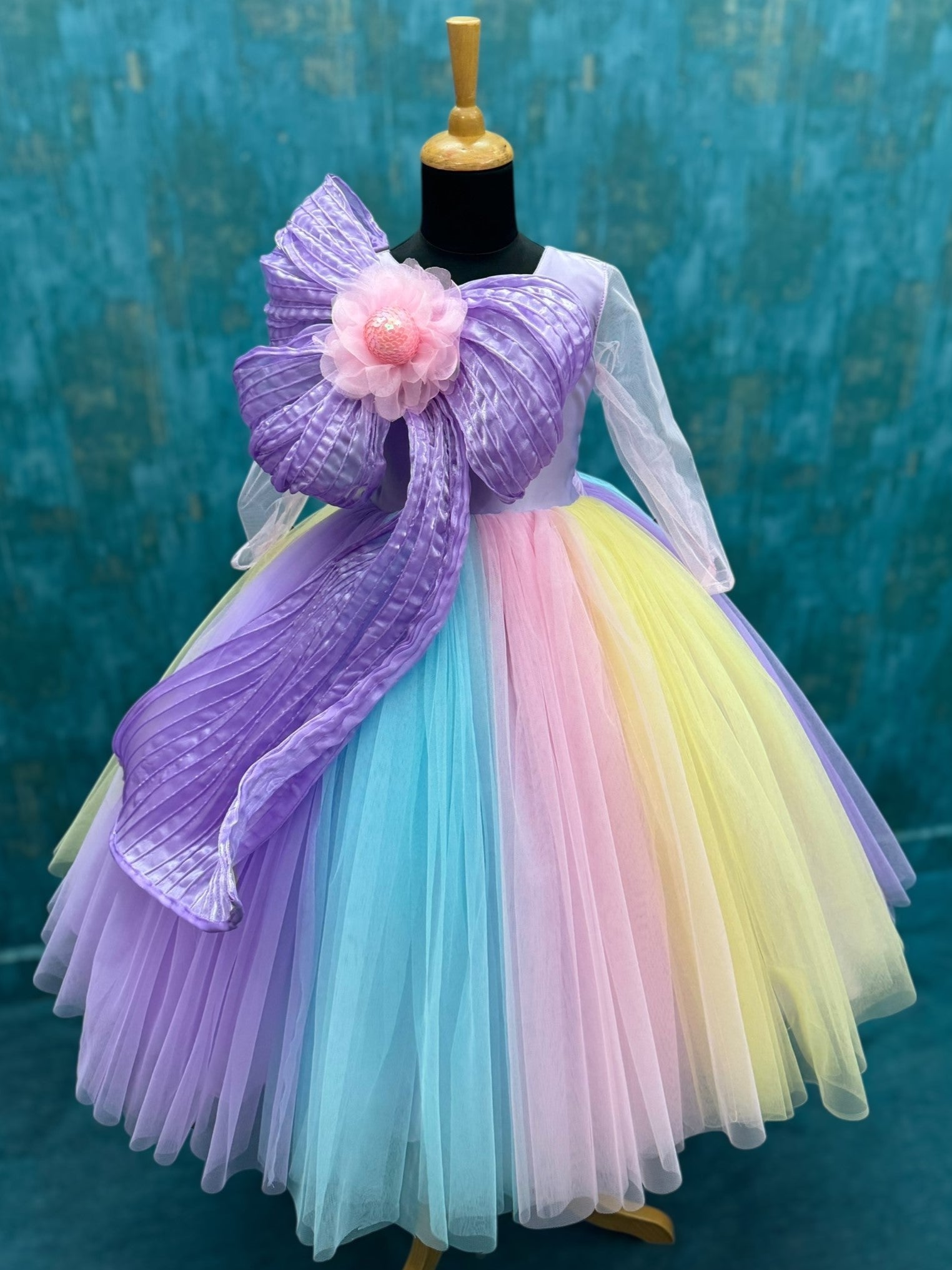 Ball gown for girls Online, Magical Rainbow Ombre Birthday Gown