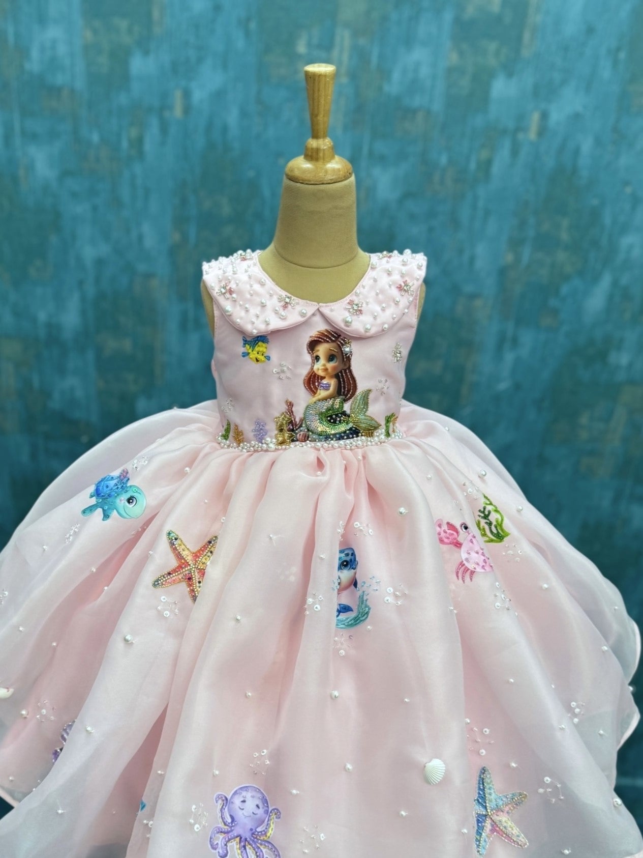 Princess Gown Online, Pink Mermaid Princess Gown