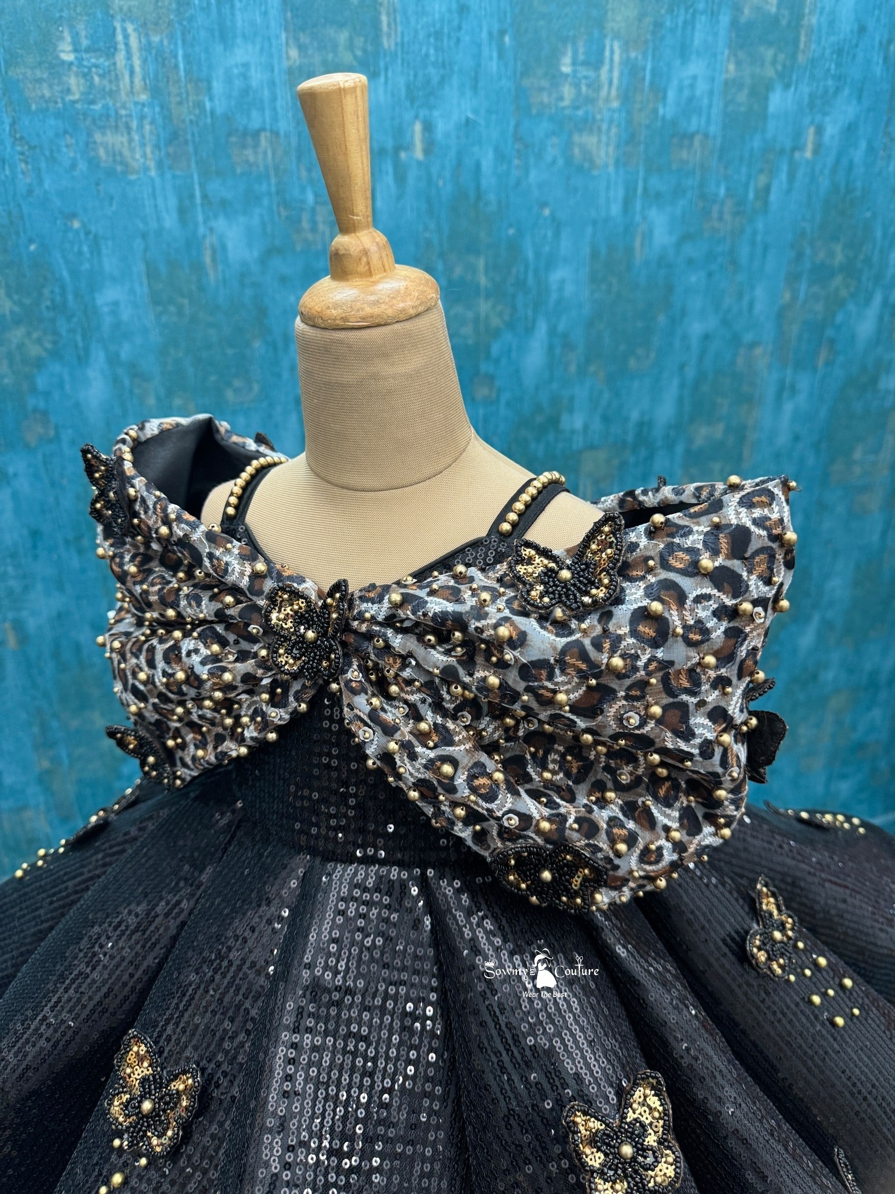 Noir Royale Butterfly Gown