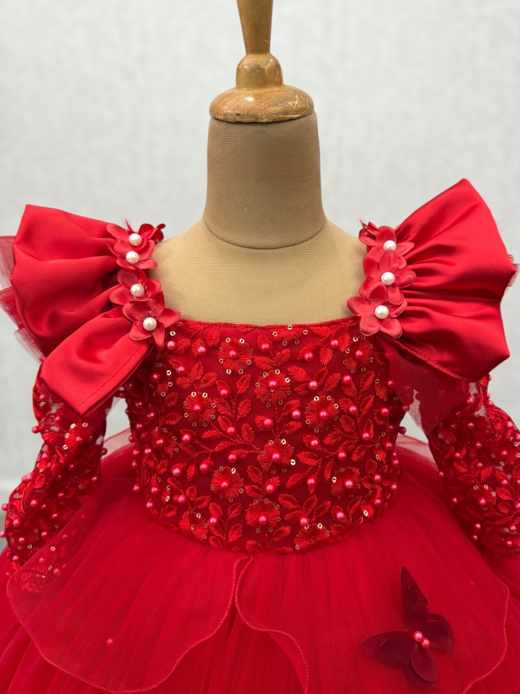 Royal Red Lace Ball Gown