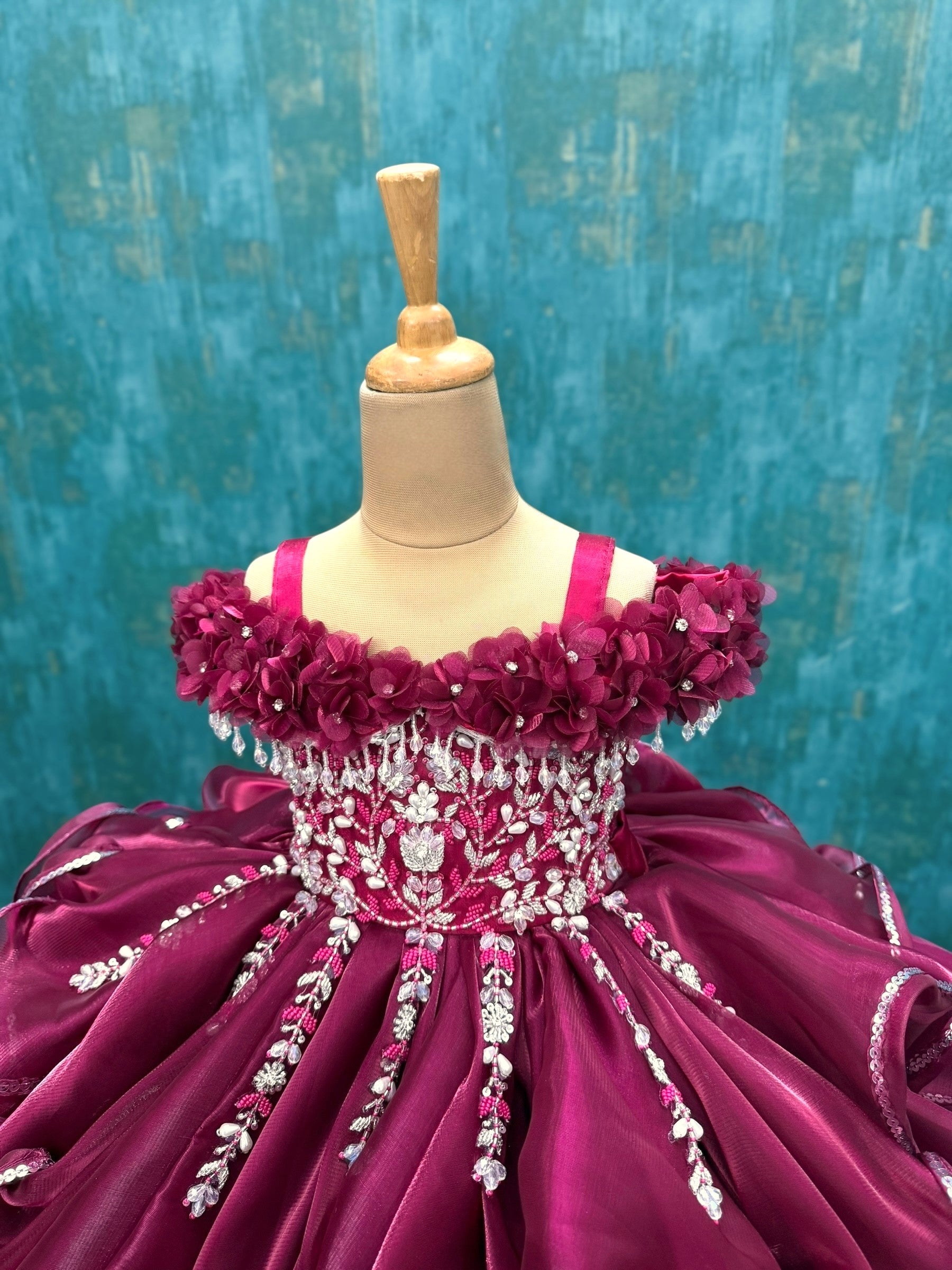 Layer ruby Jimmychu Sequence Ball Gown
