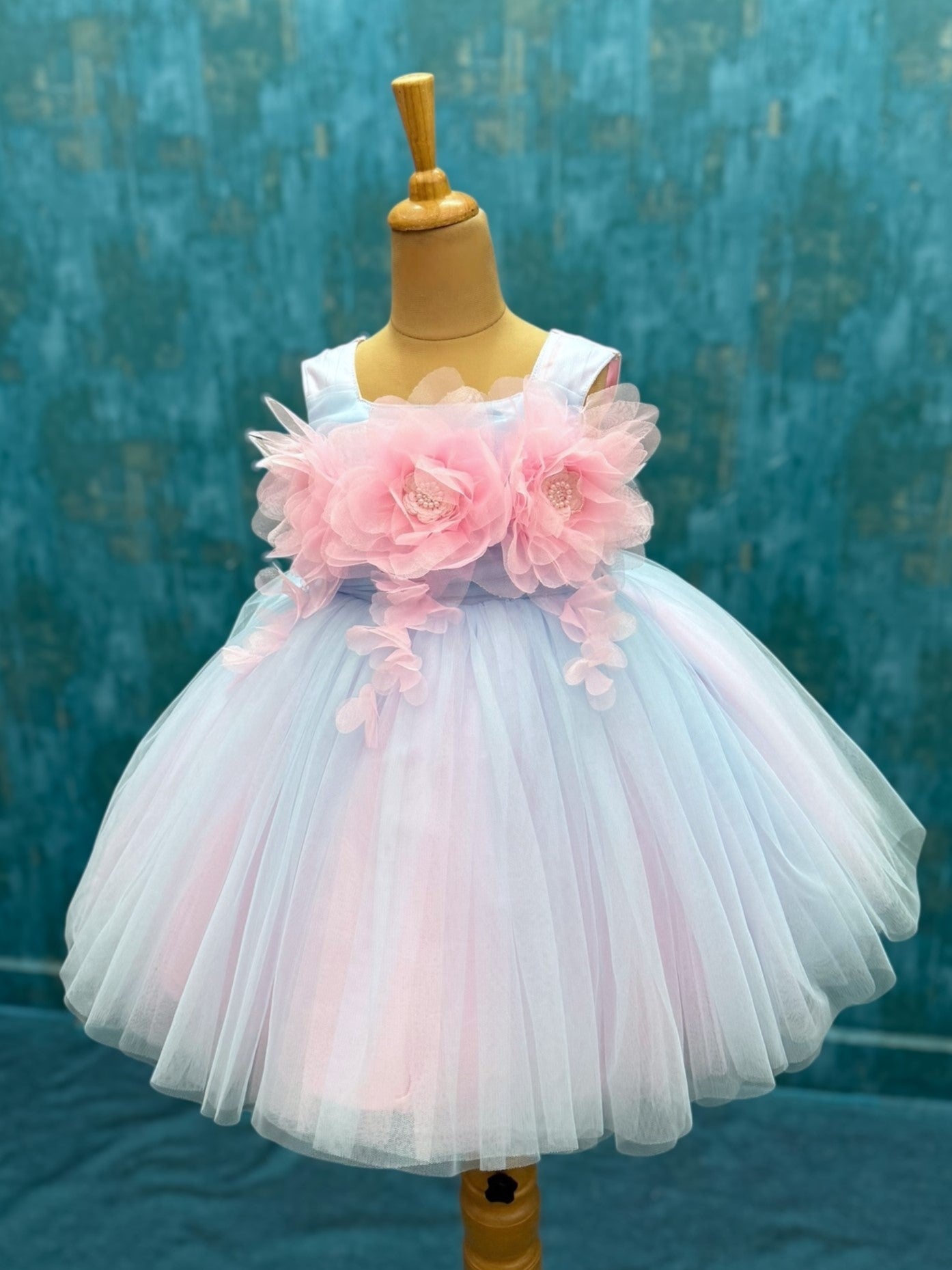 Cotton Bloom Fantasy Gown with floral detailing