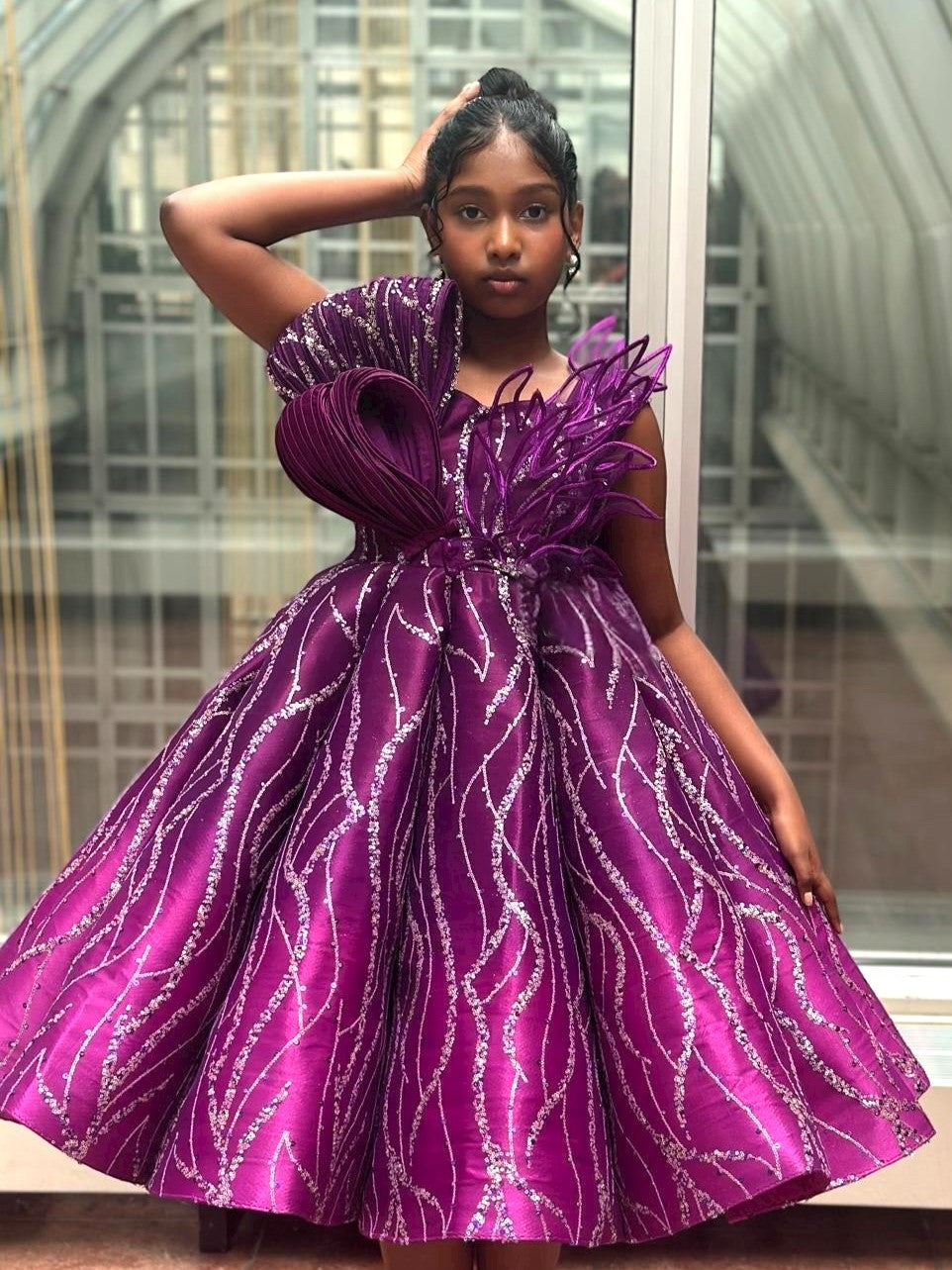 Majestic Orchid Flair Gown