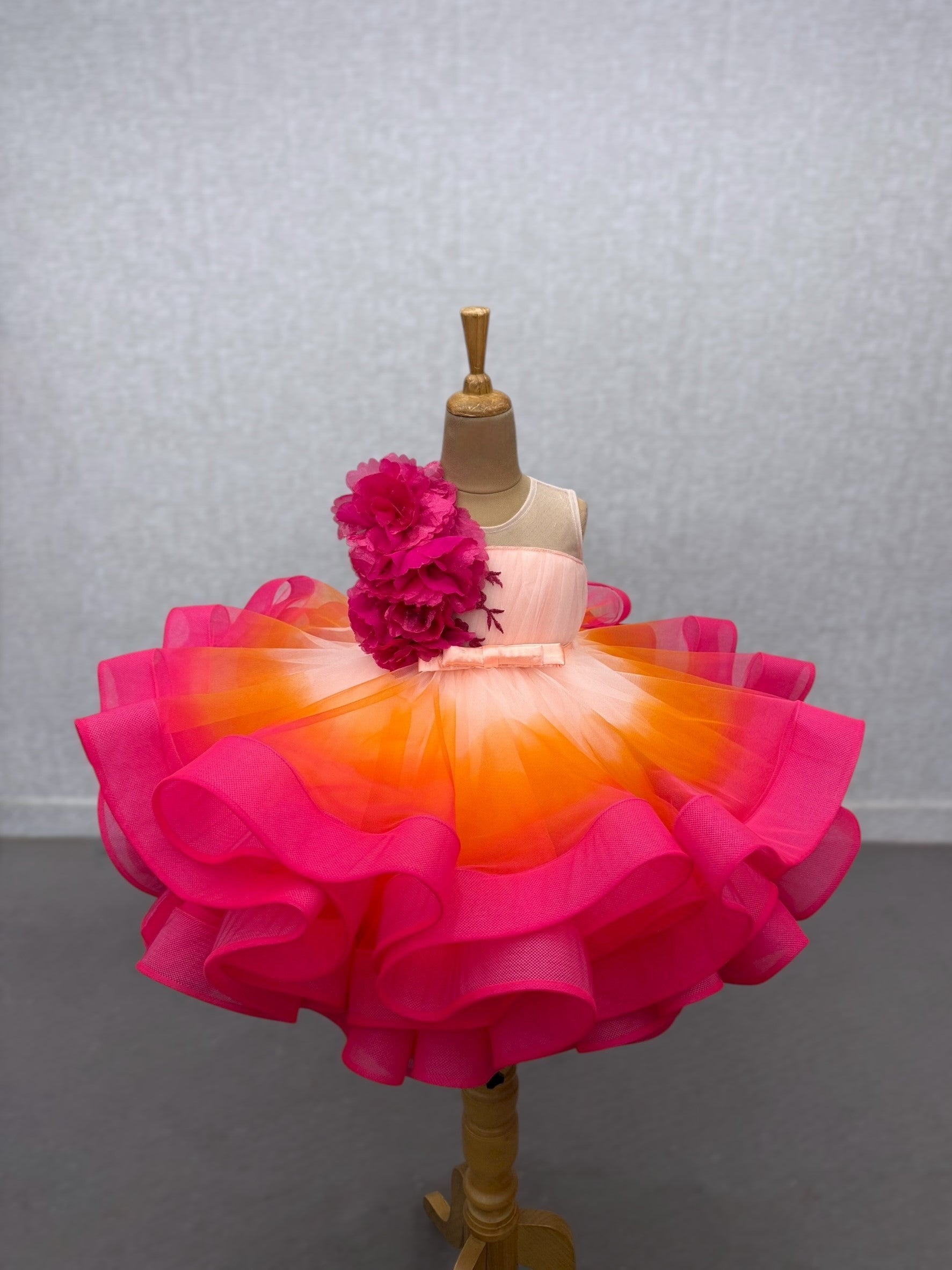 Sunset Bloom Whirl Gown