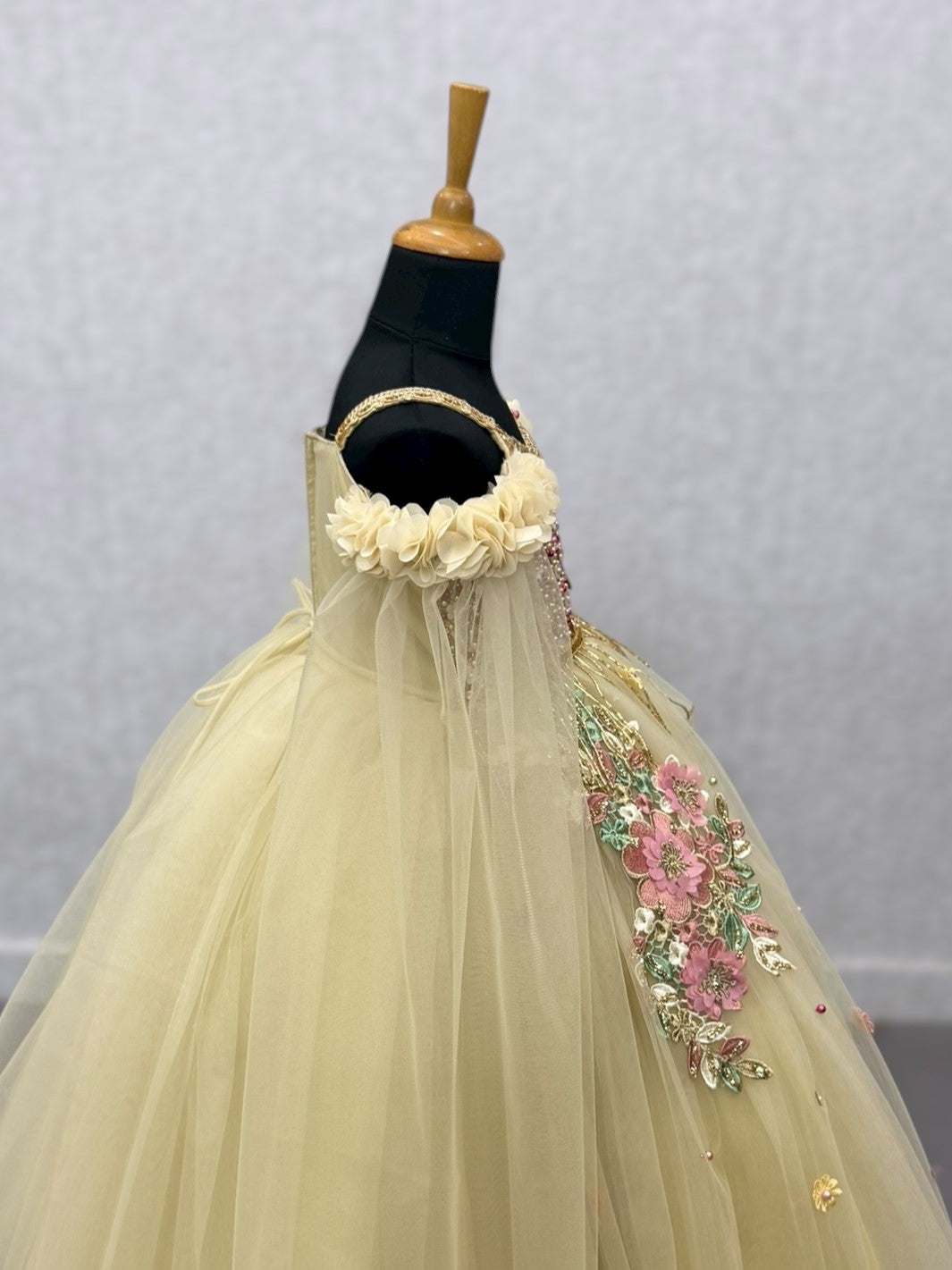 Golden Petal Whisper Couture