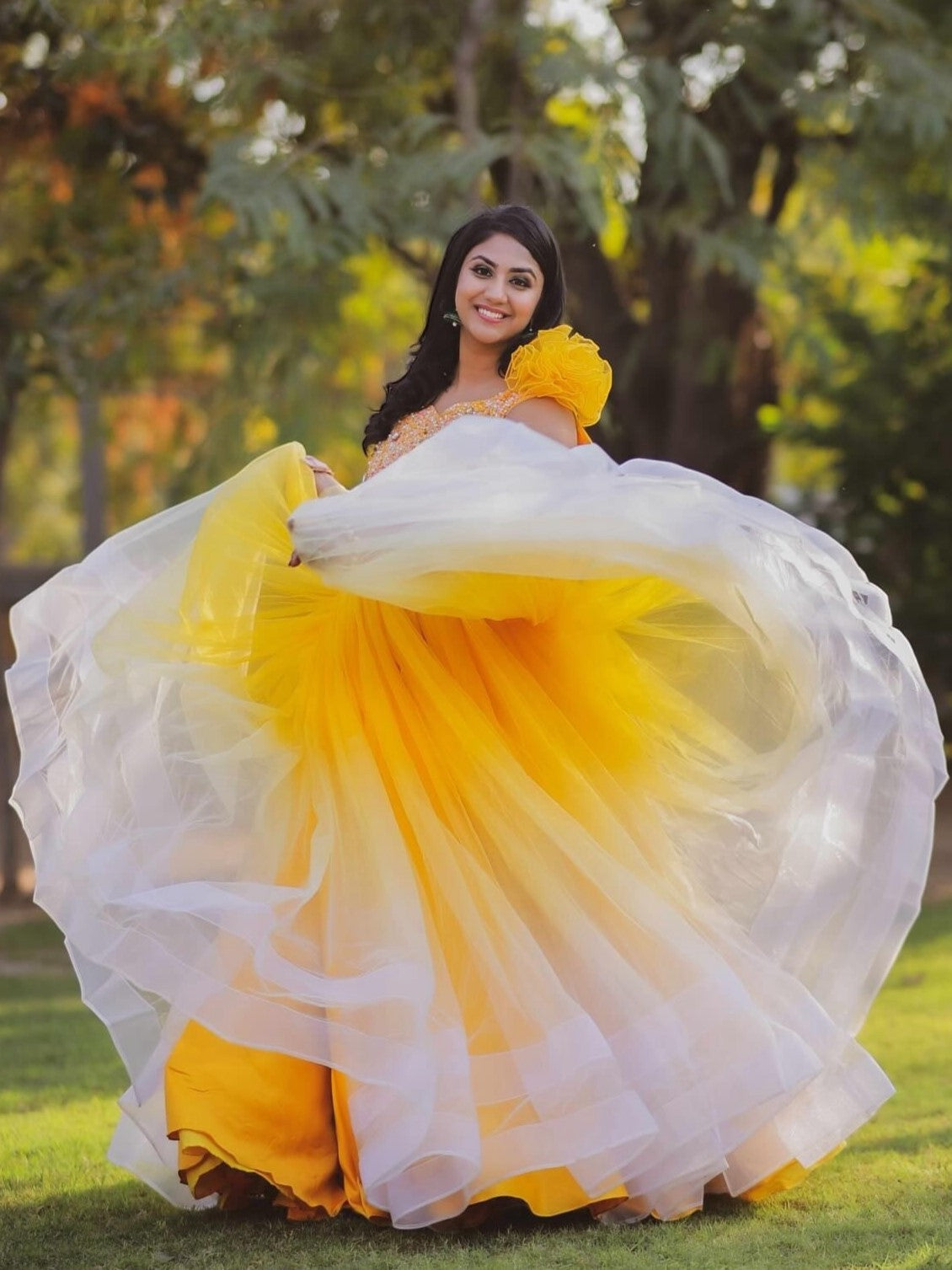 Sunset Bloom Gown Duo