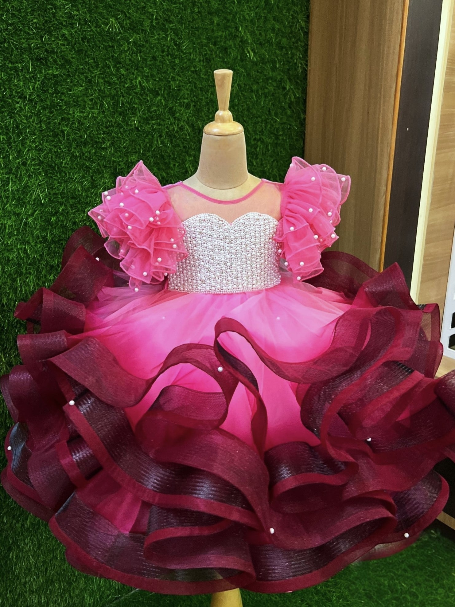 Ruby Rosette Bubble Princess Dress
