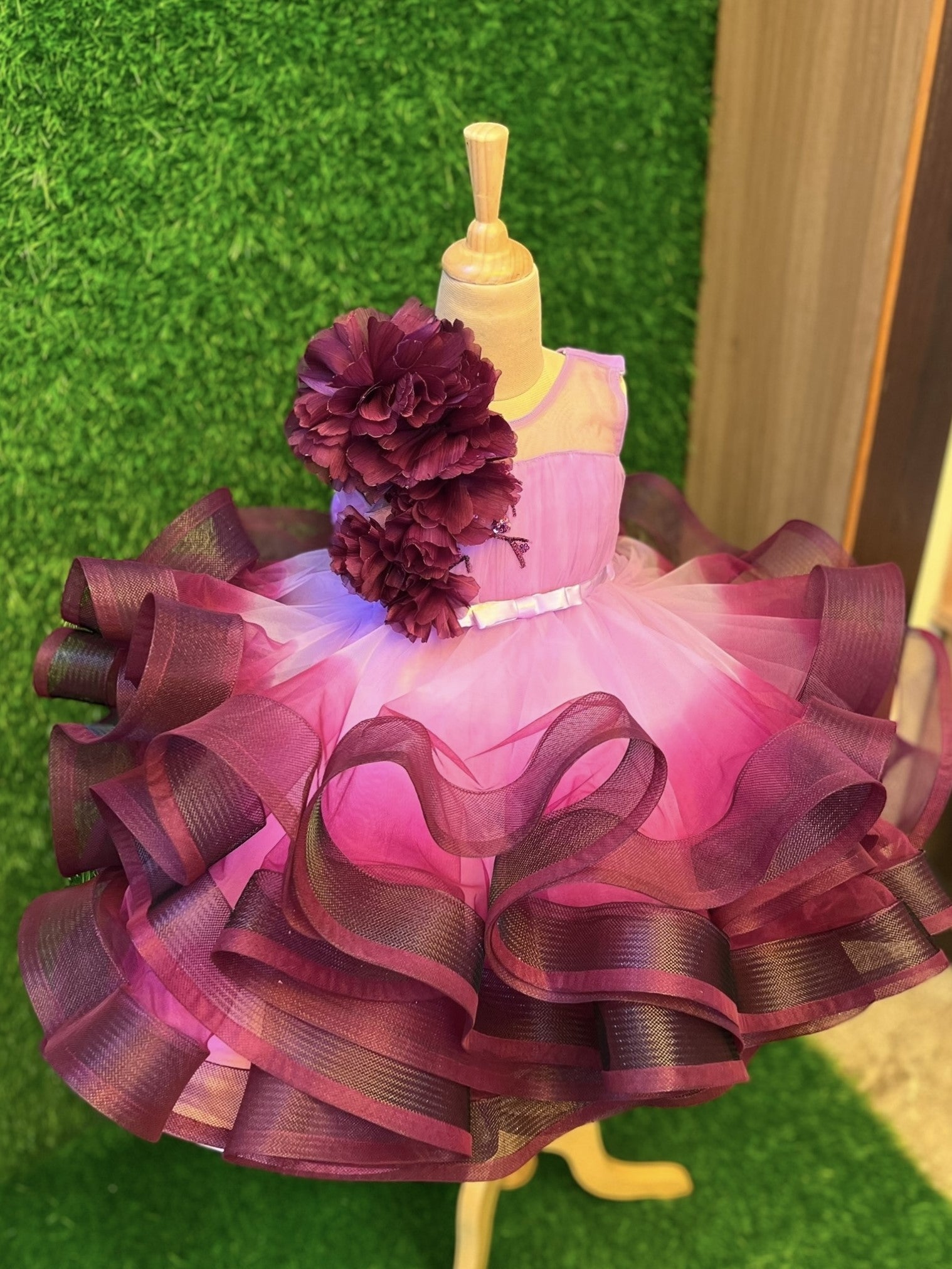 Floral Fantasy Ruffle Gown