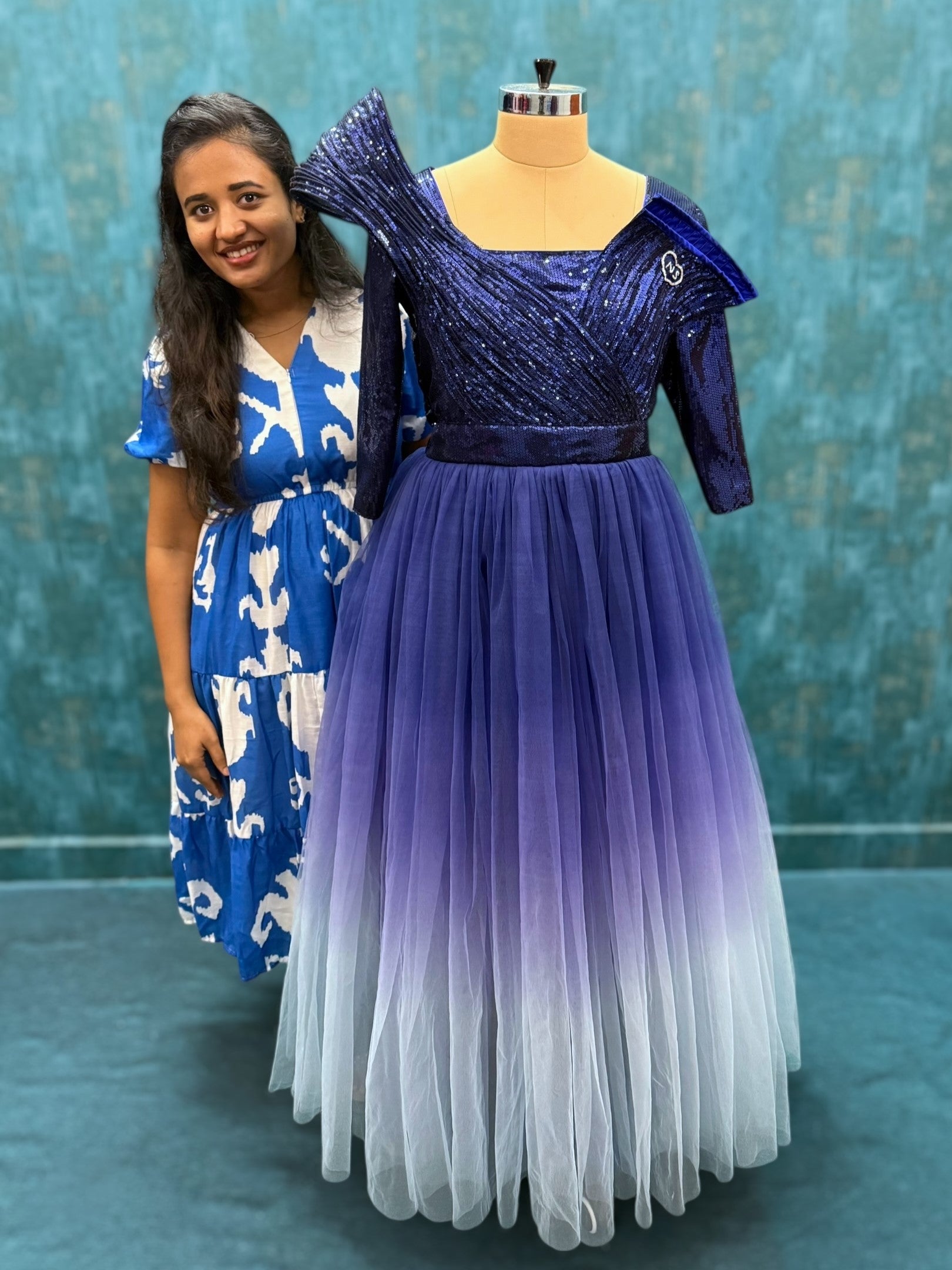 Galaxy Rose Couture Duo- Panel Gown Combo