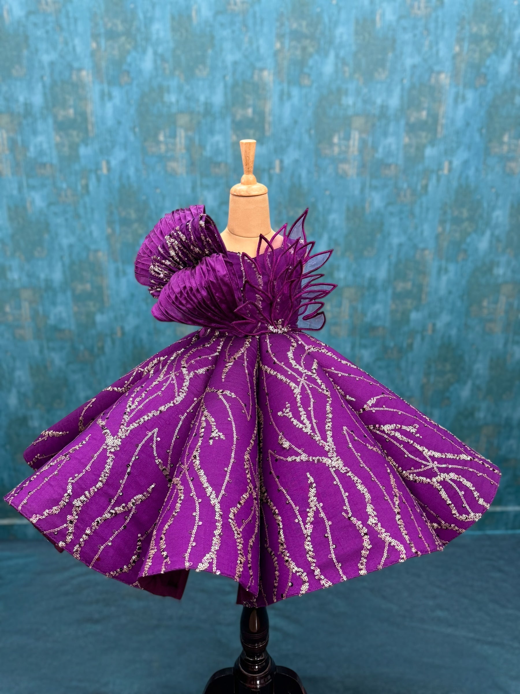 Purple Majesty Radiance Duo- Combo Panel Gown