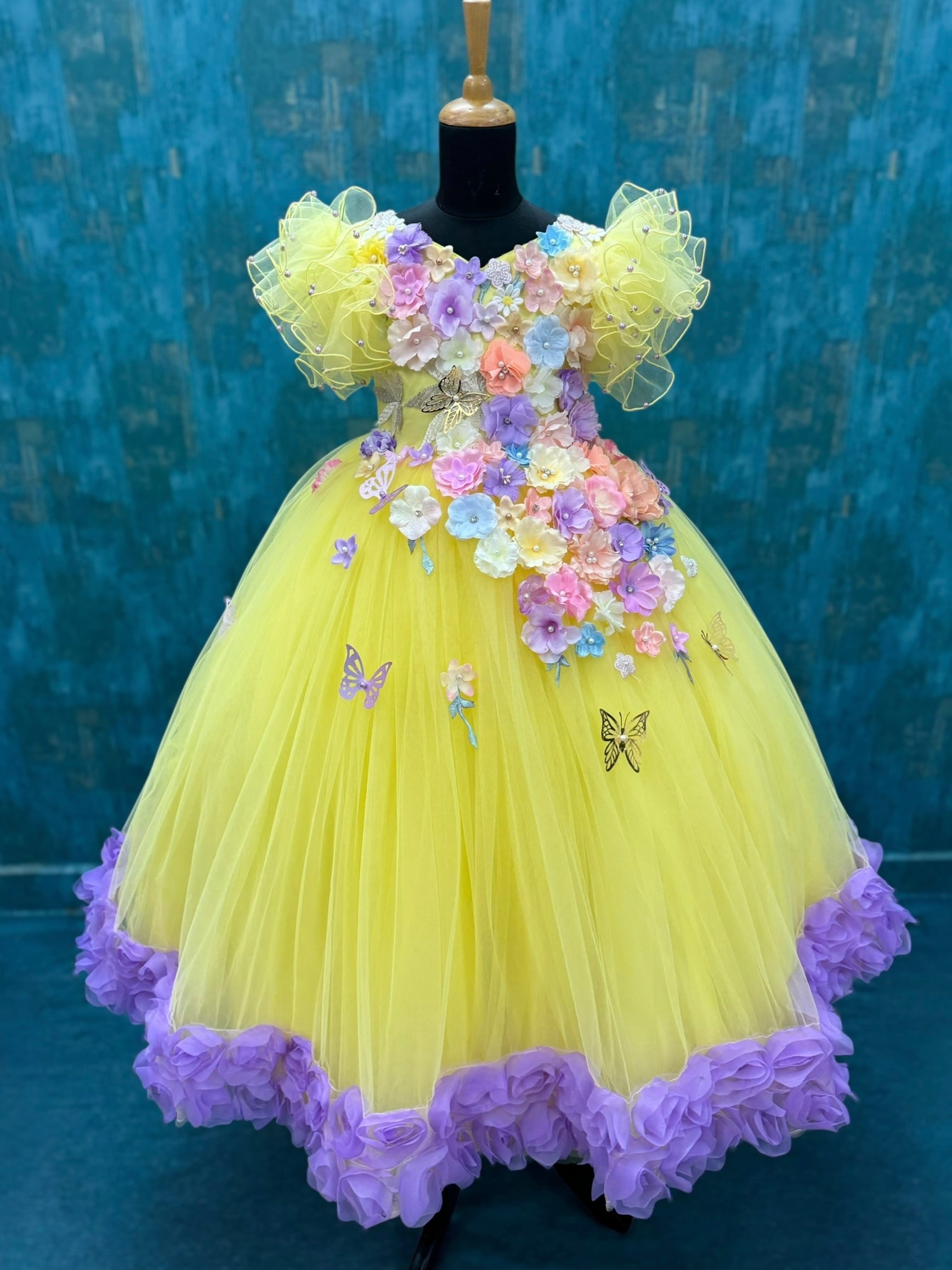 Spring Orchard Butterfly Blossom Ball Gown