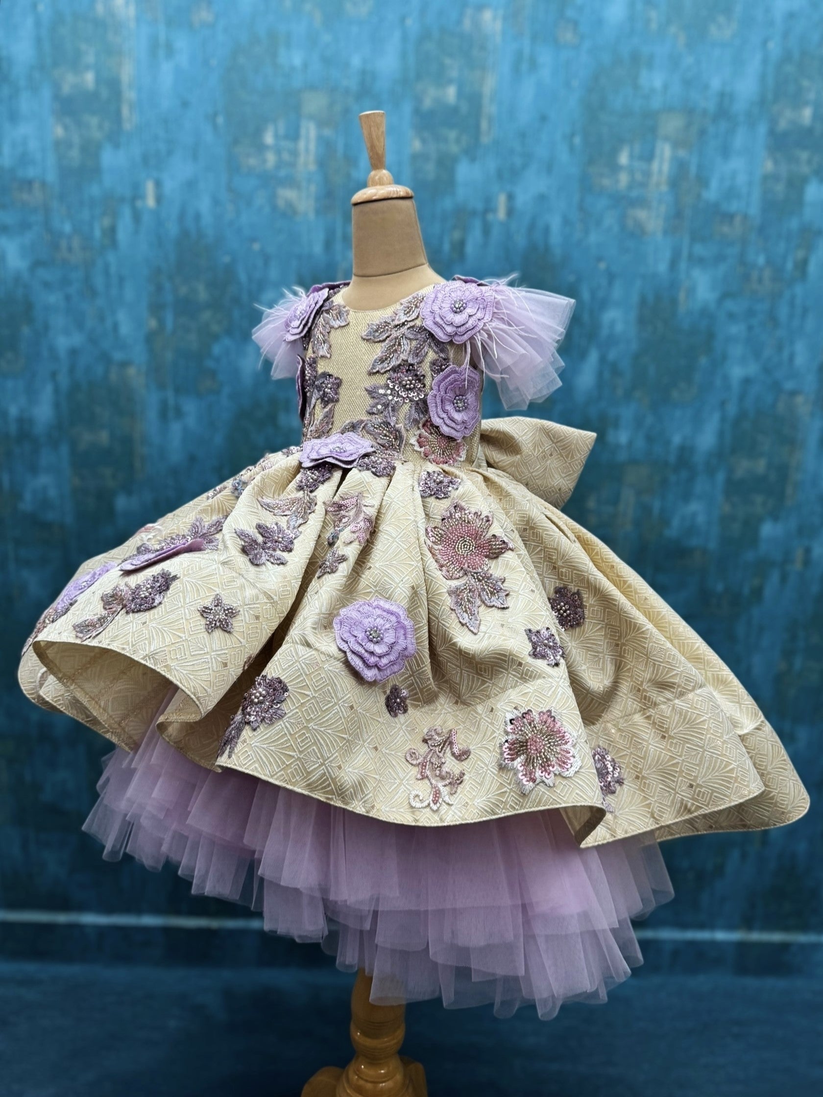 Ivory Lilac Whisper Princess Couture Gown