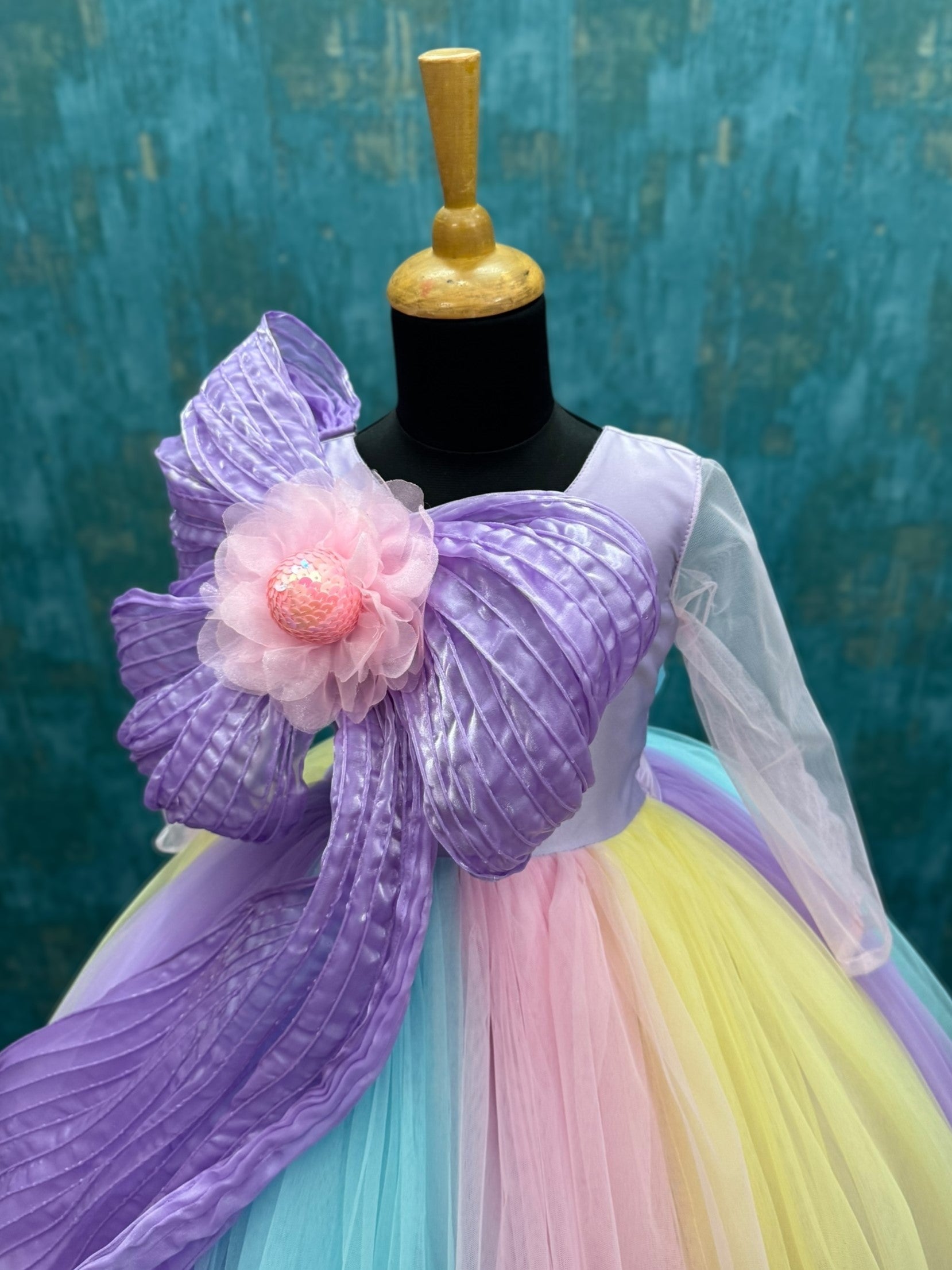 Ball gown for girls Online, Magical Rainbow Ombre Birthday Gown
