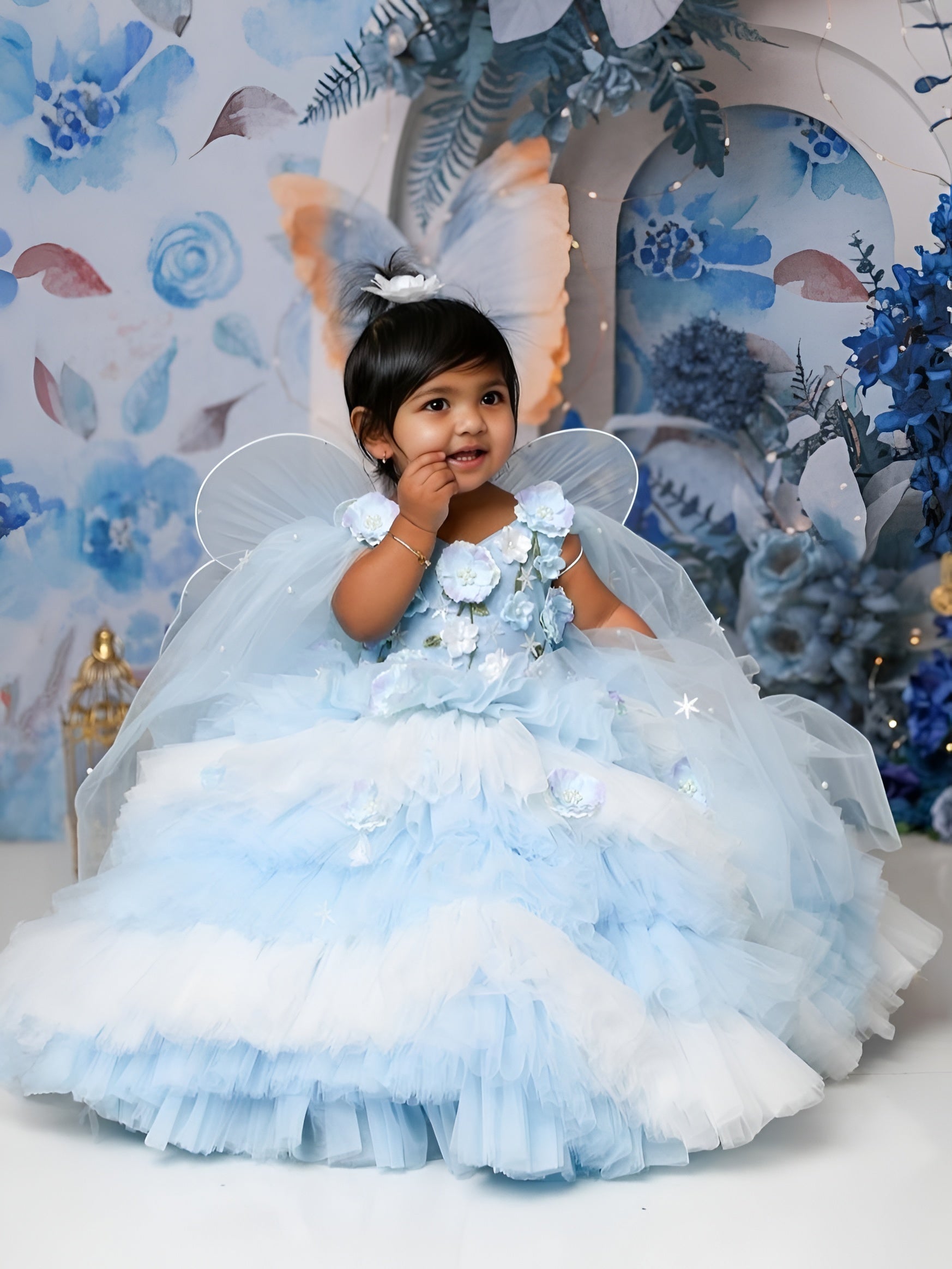 Snow Kissed Bluebell Princess Tulle Gown