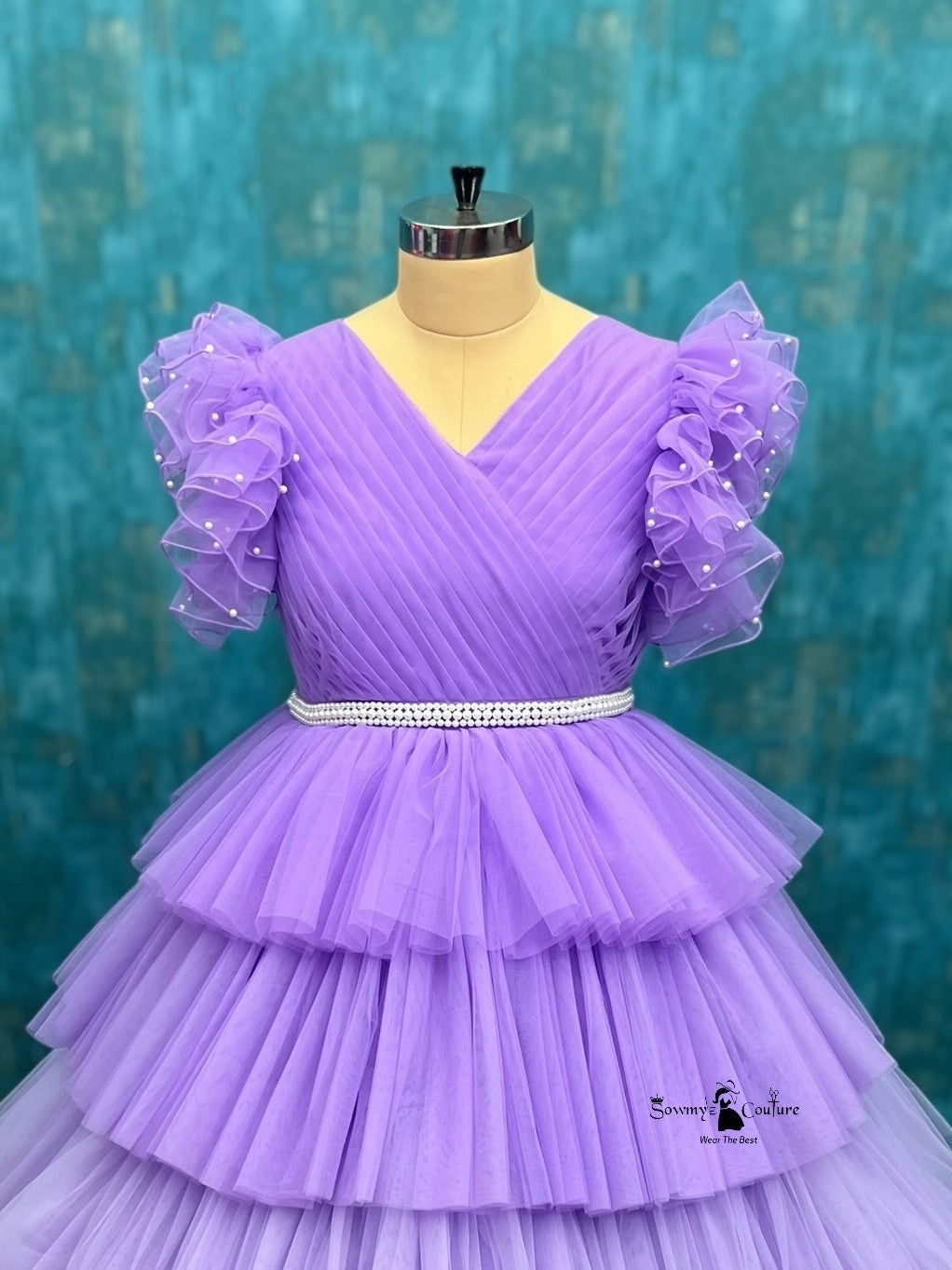 Lavender Enchanted Mist Layered Ruffle Wonderland Ball Gown