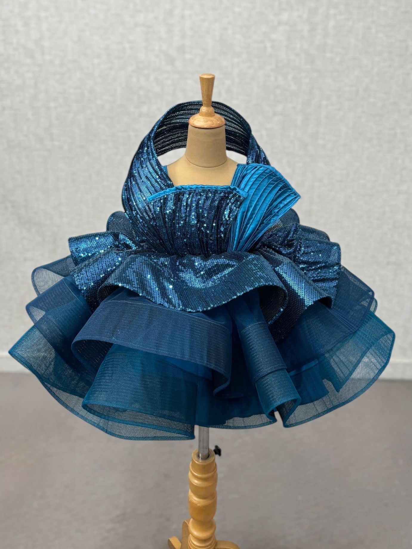 Ball gown for girls Online, Teal Blue Glitz Pageant Gown