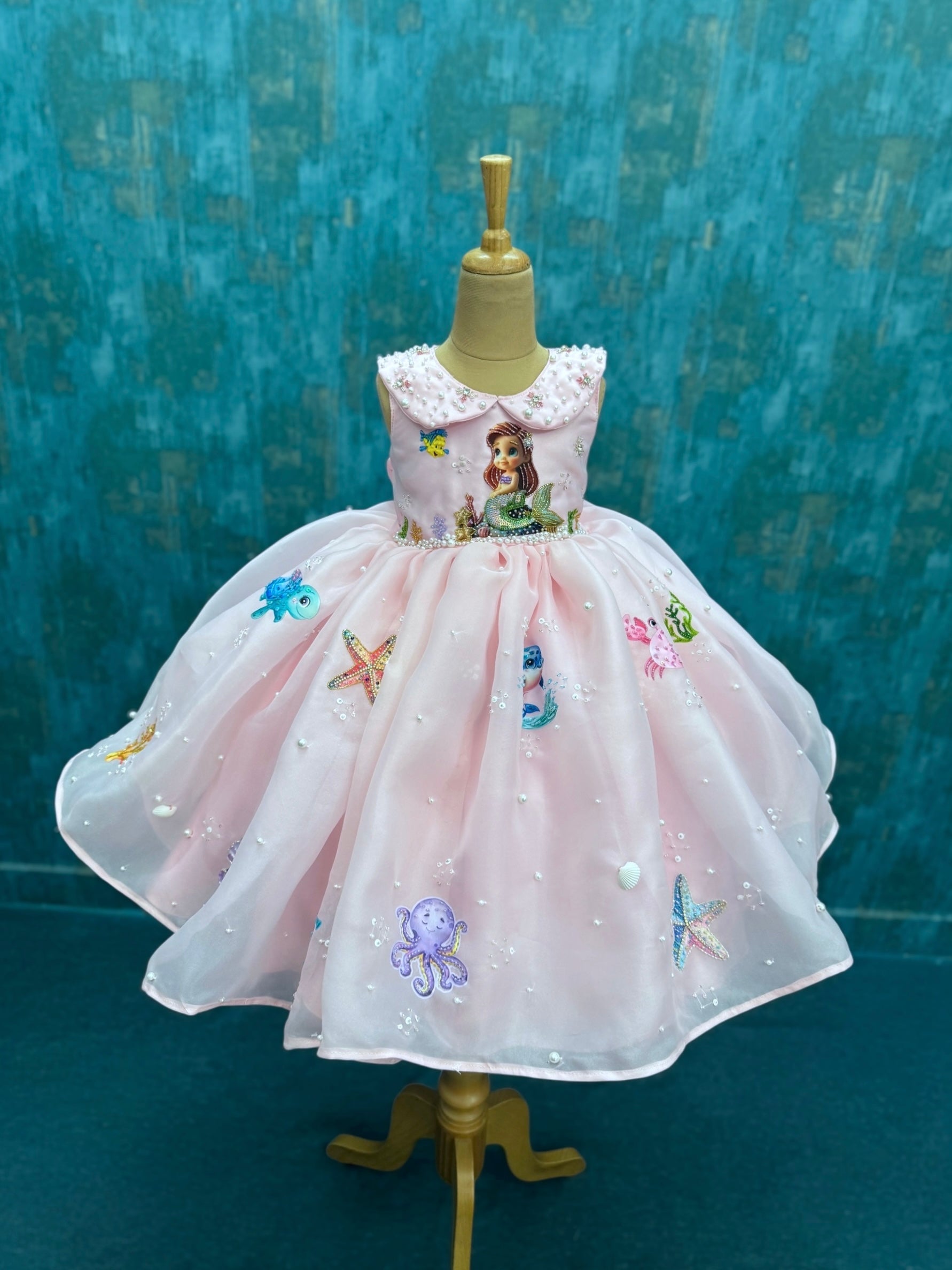 Princess Gown Online, Pink Mermaid Princess Gown