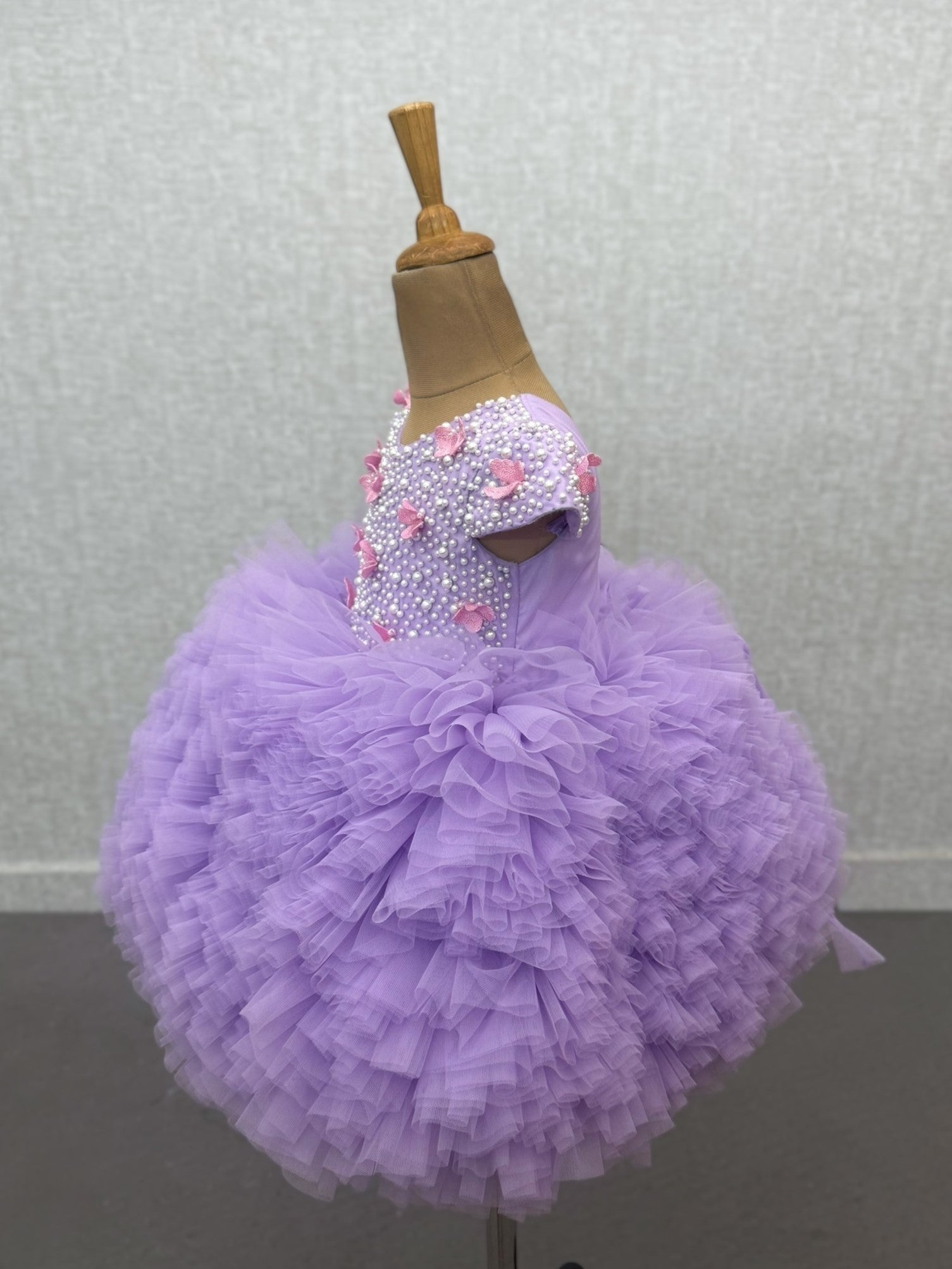 Designer Kids Clothes For Girls Online, Lavender Floral Princess Party Dress