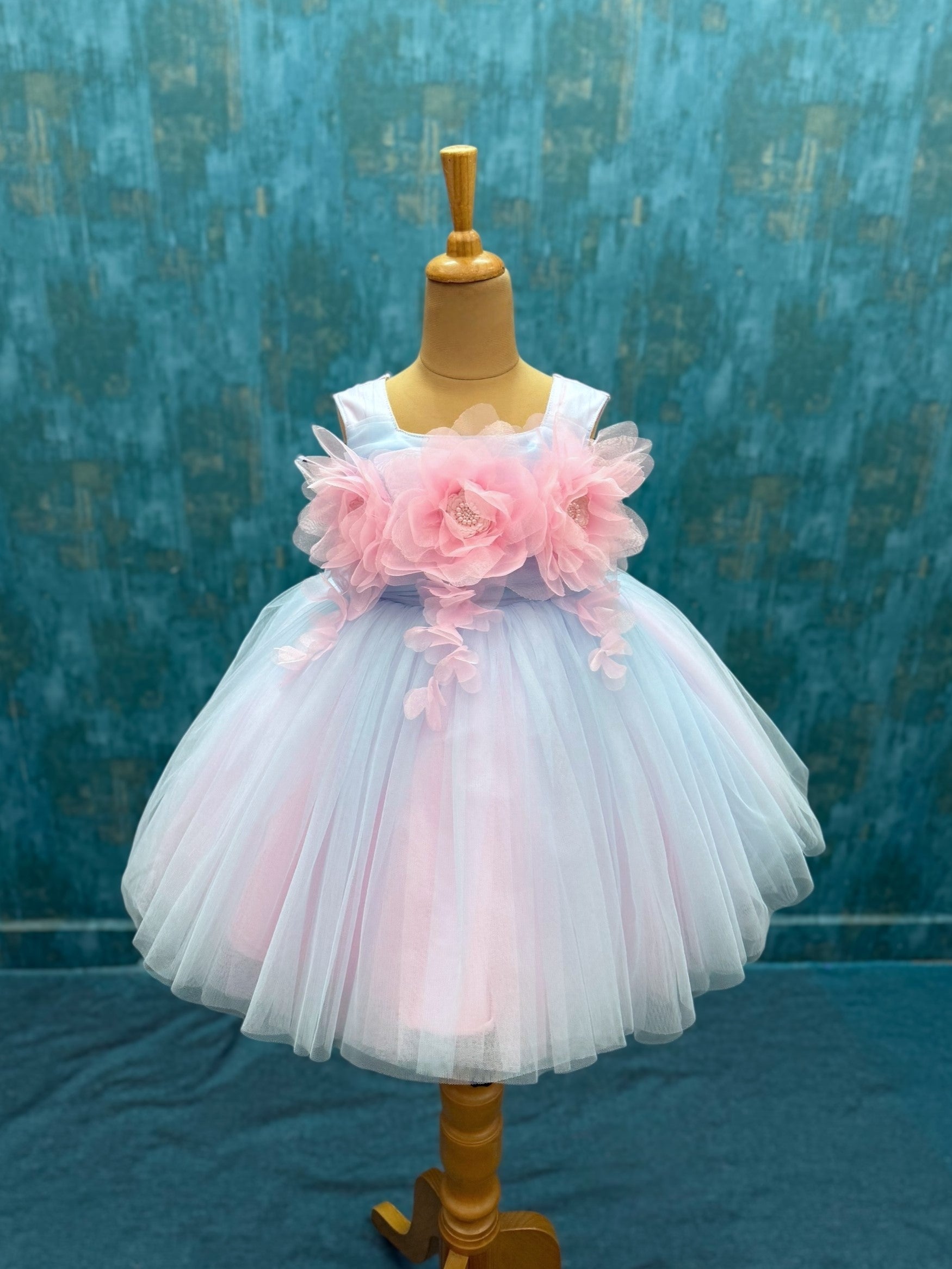 Cotton Bloom Fantasy Gown with floral detailing