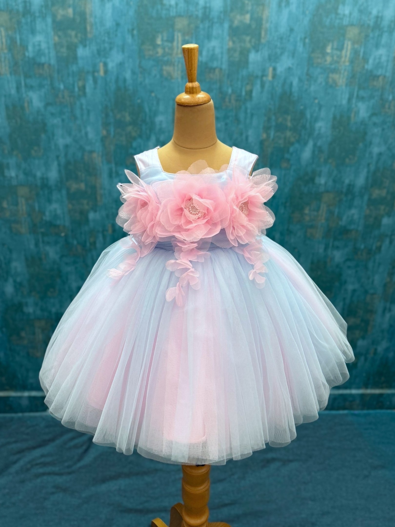 Cotton Bloom Fantasy Gown with floral detailing