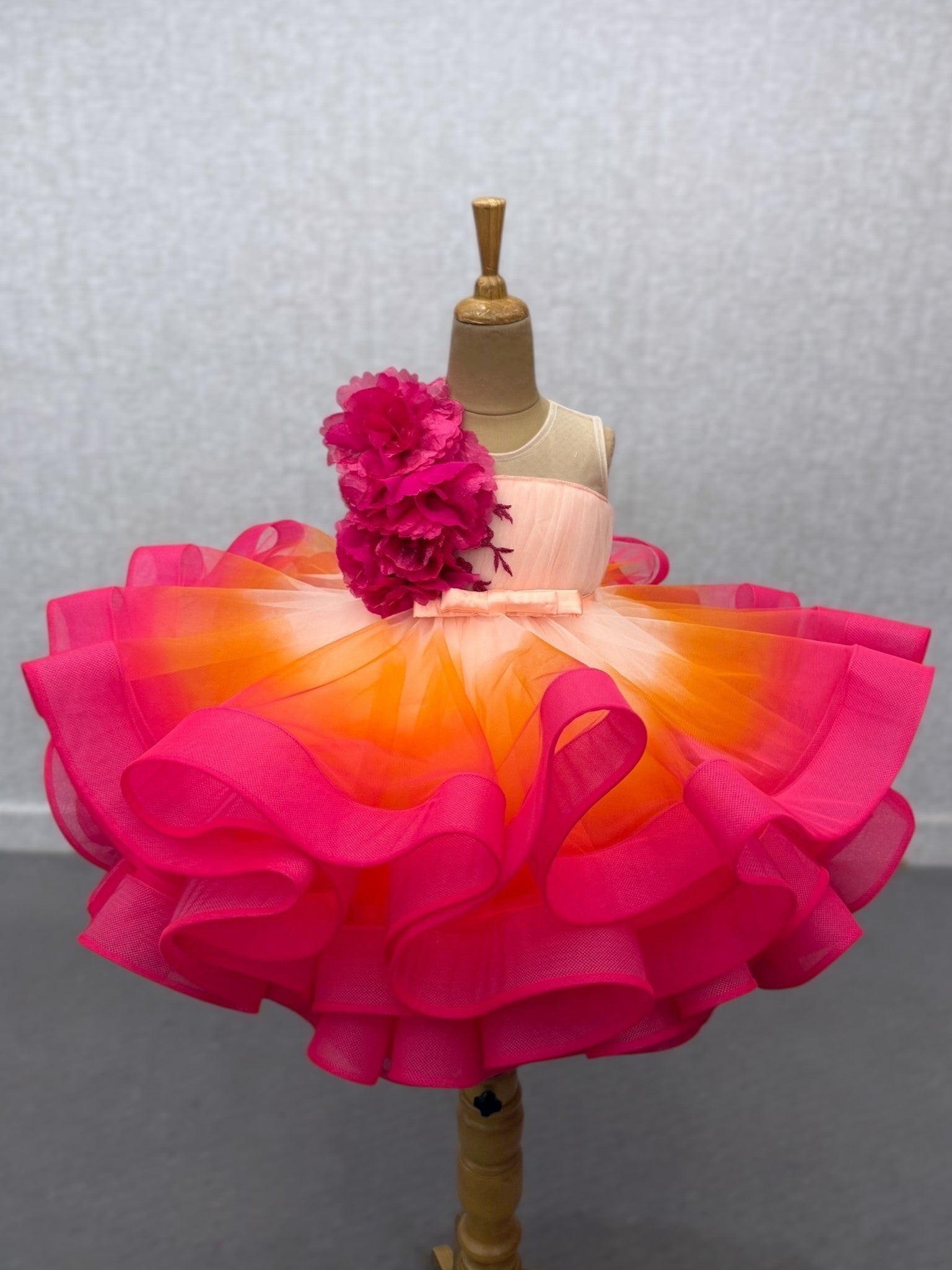 Sunset Bloom Whirl Gown