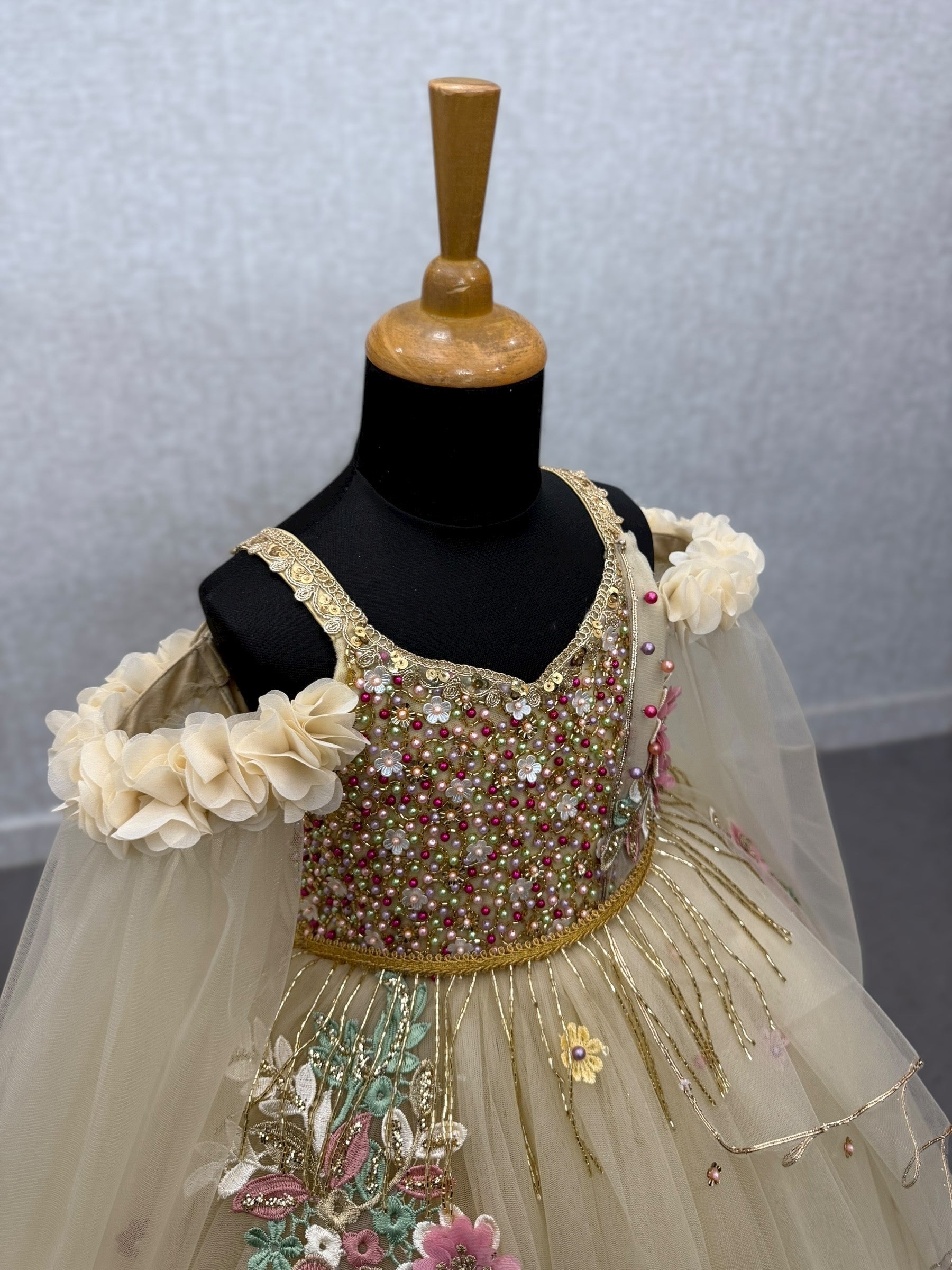 Golden Petal Whisper Couture