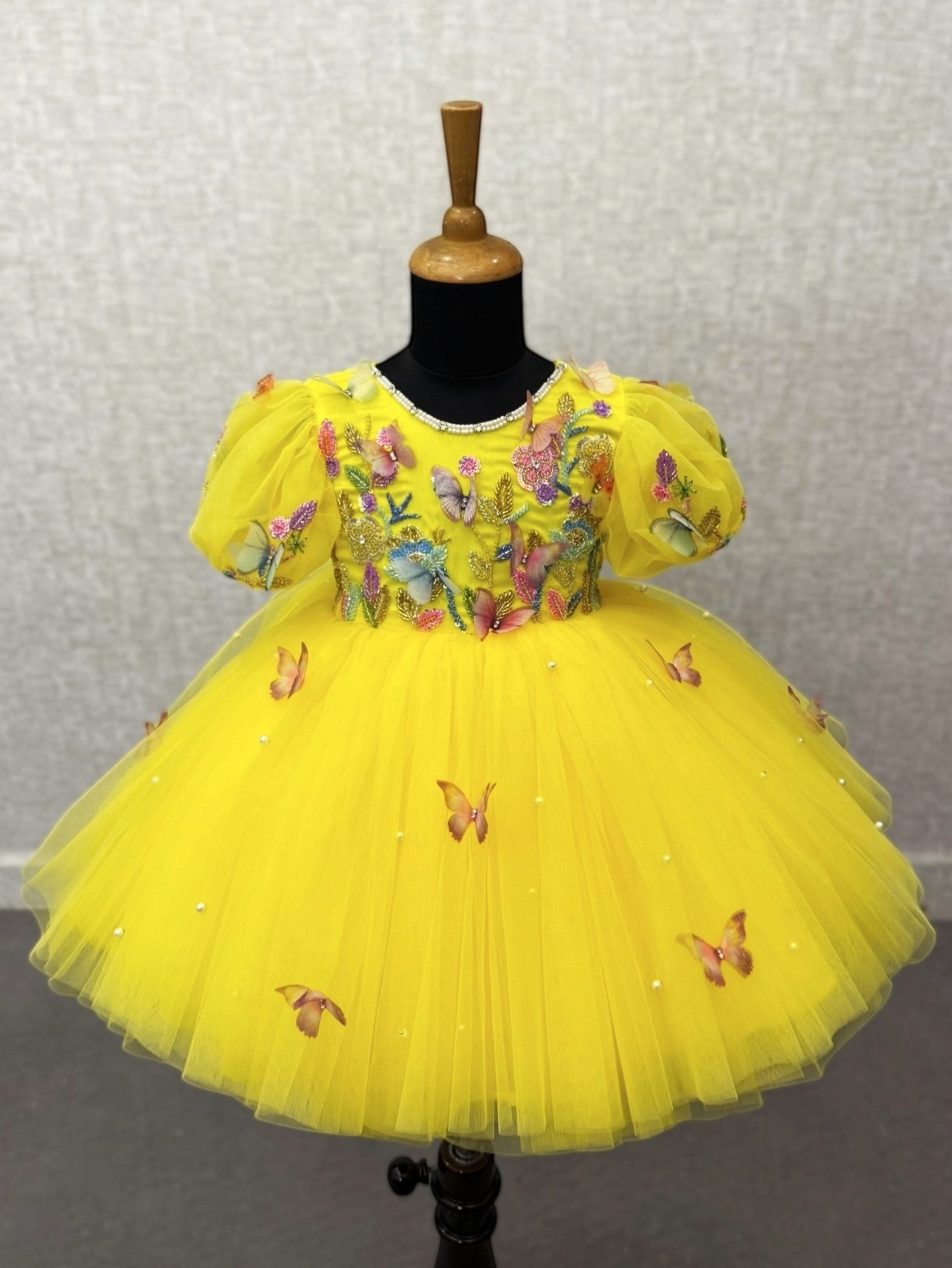 Yellow Sunshine Butterfly Bloom Gown