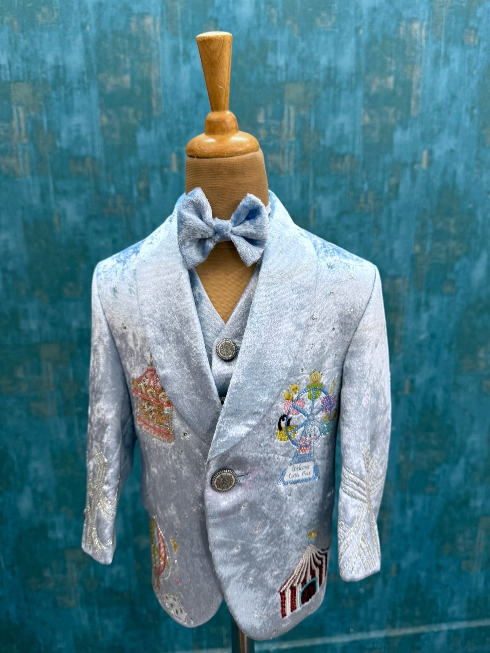 Ice Carnival Prince Suit- Comes with Waist coat, Shirt, Pant and Bow