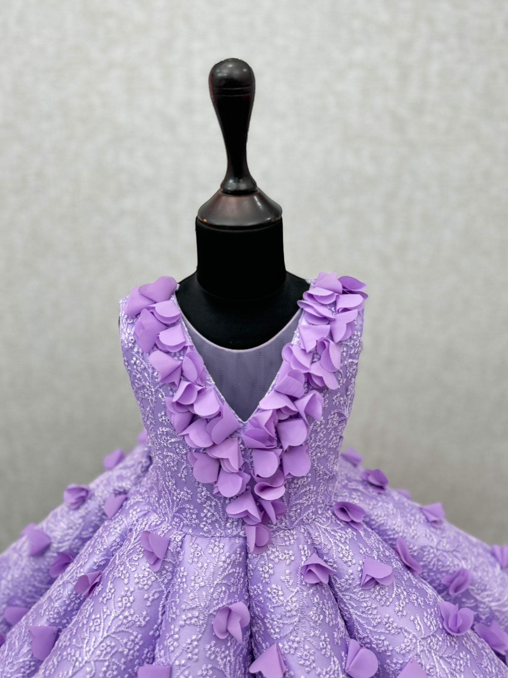 Lavender Rosette Bloom Gown