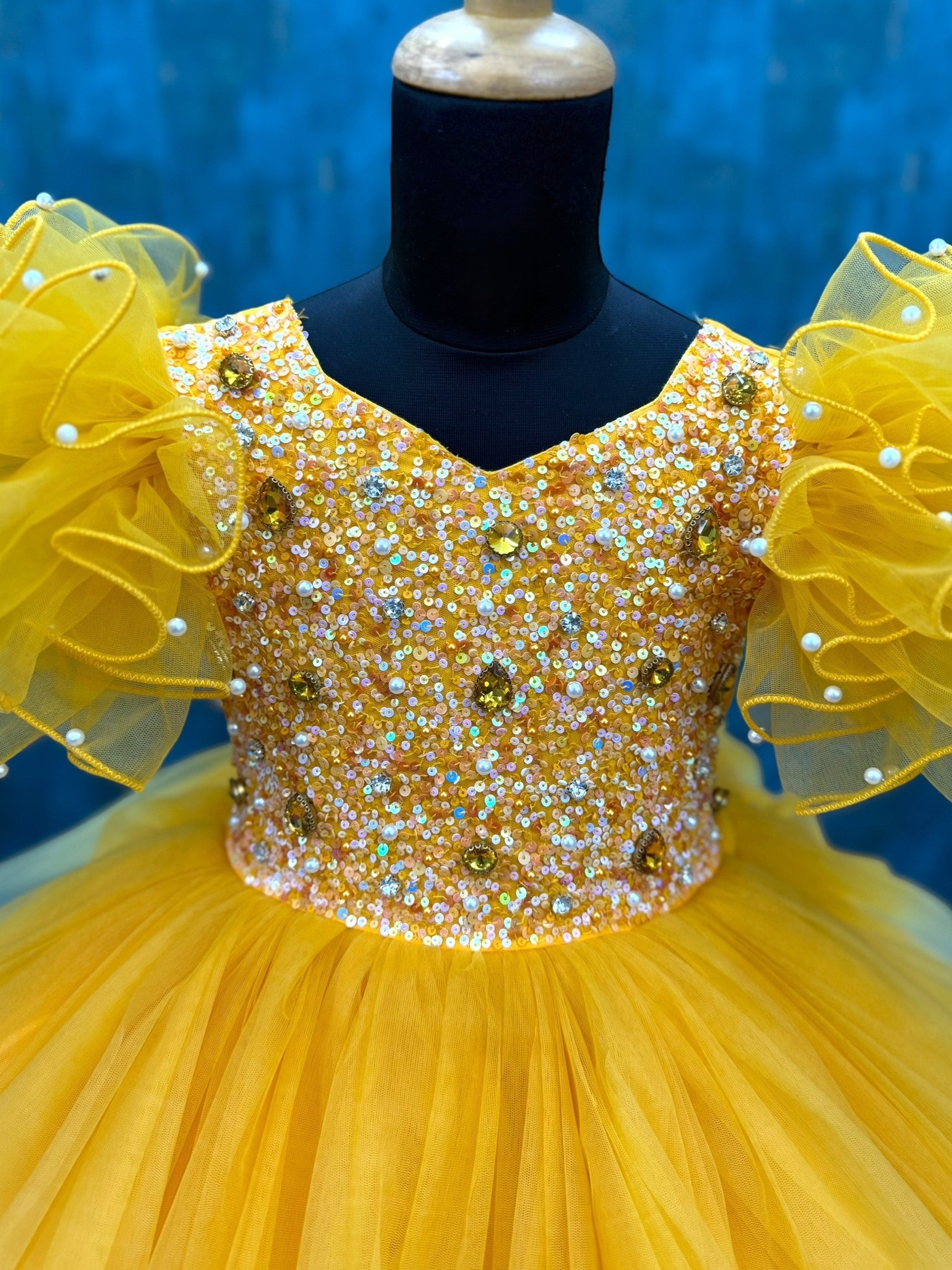 Royal Yellow Glow Enchanted Princess Ball Gown