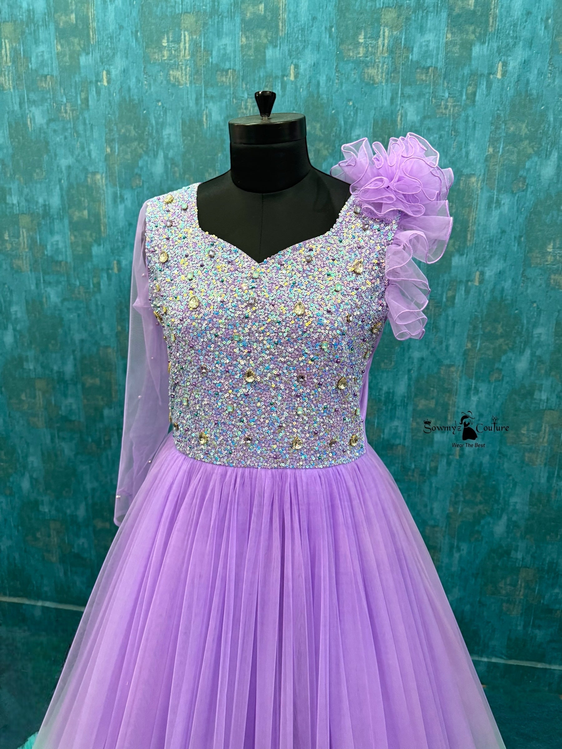 Mom-Daughter Combo Dress Online, Lavender Ombre Mom & Daughter Set