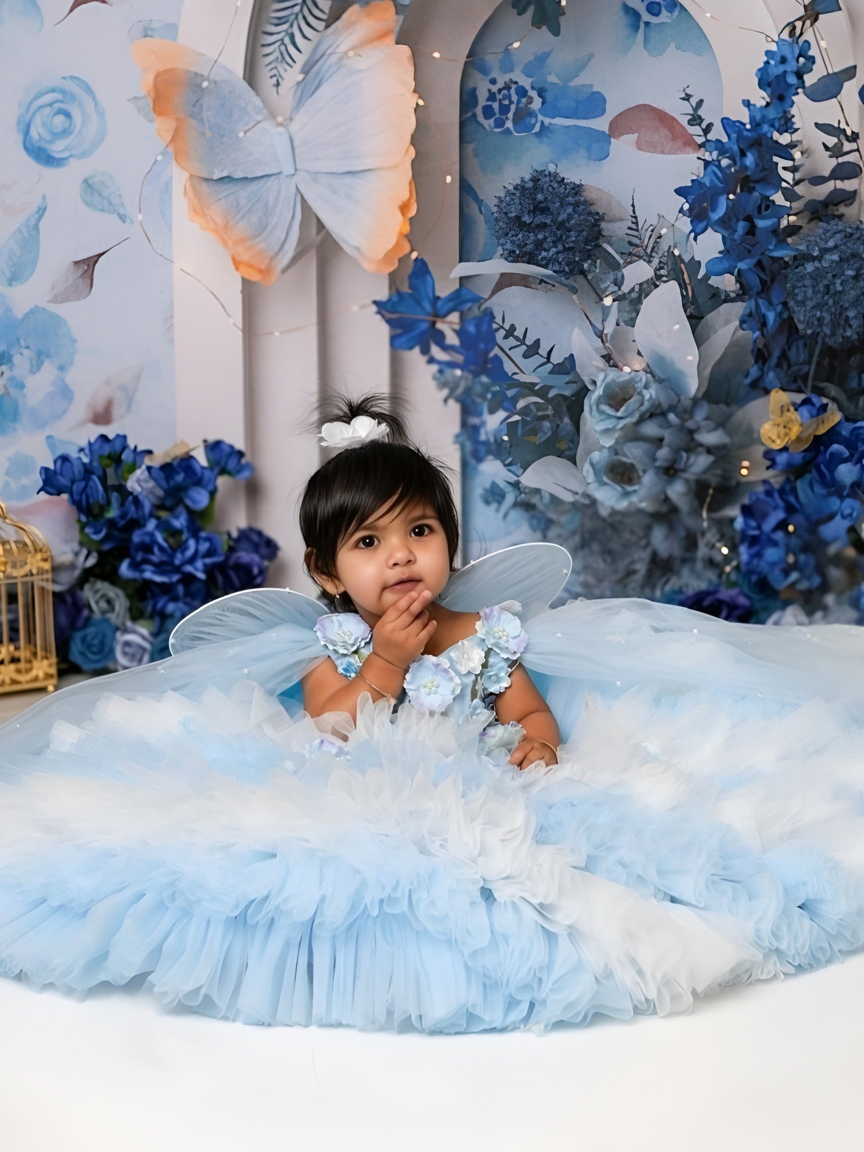 Snow Kissed Bluebell Princess Tulle Gown