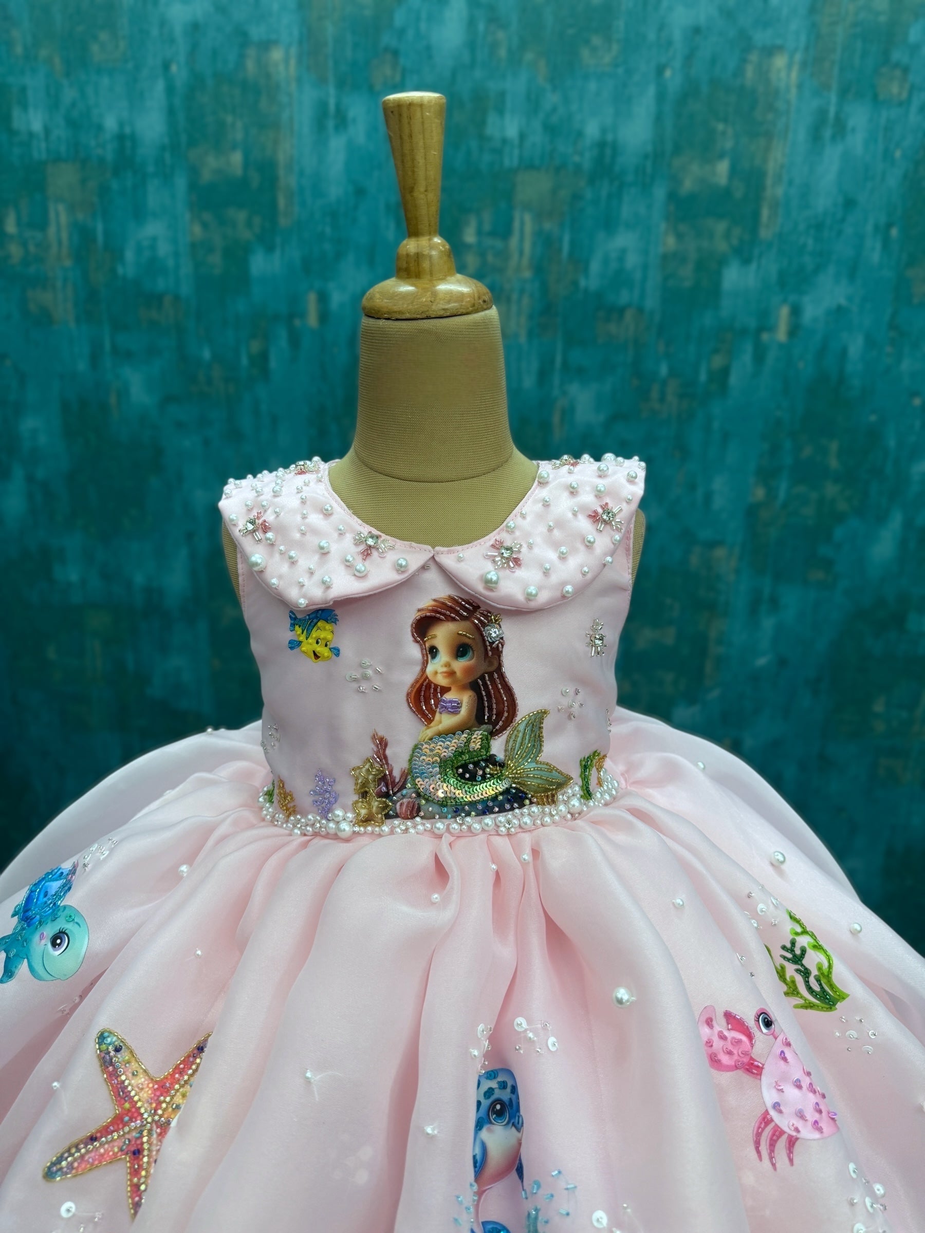 Princess Gown Online, Pink Mermaid Princess Gown