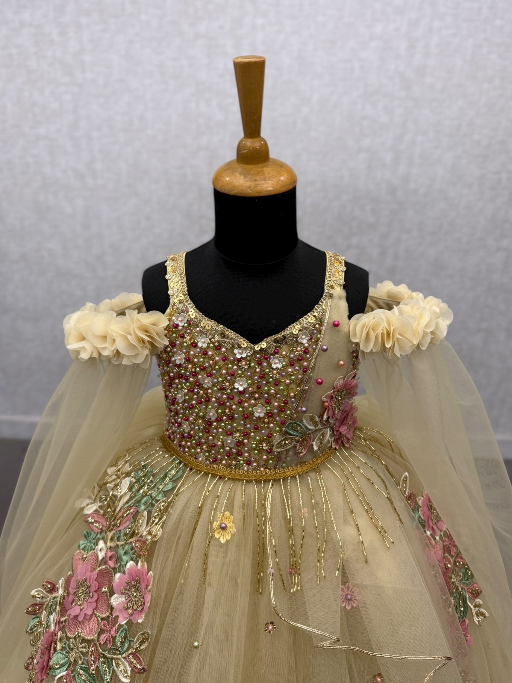 Golden Petal Whisper Couture