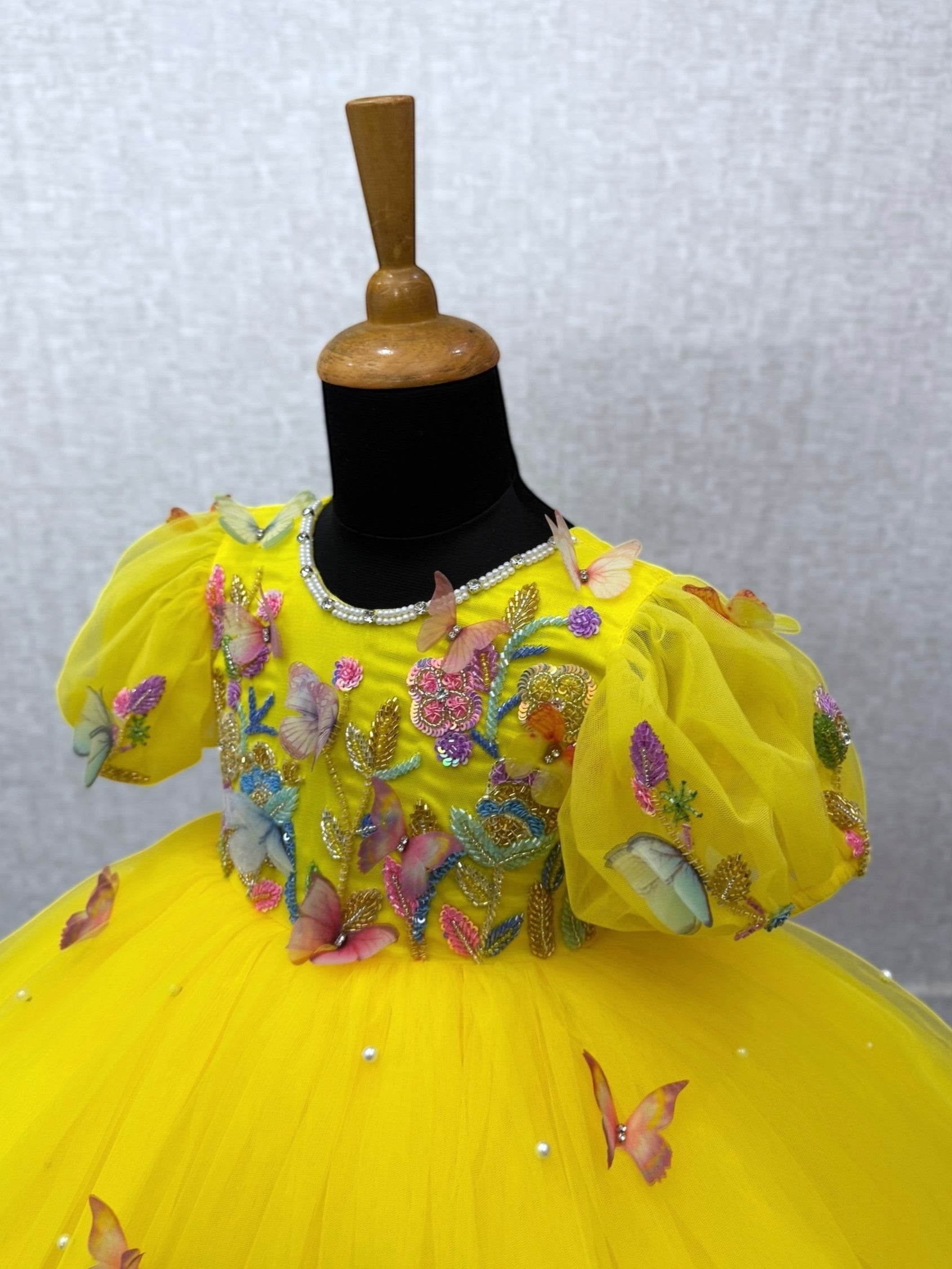 Yellow Sunshine Butterfly Bloom Gown