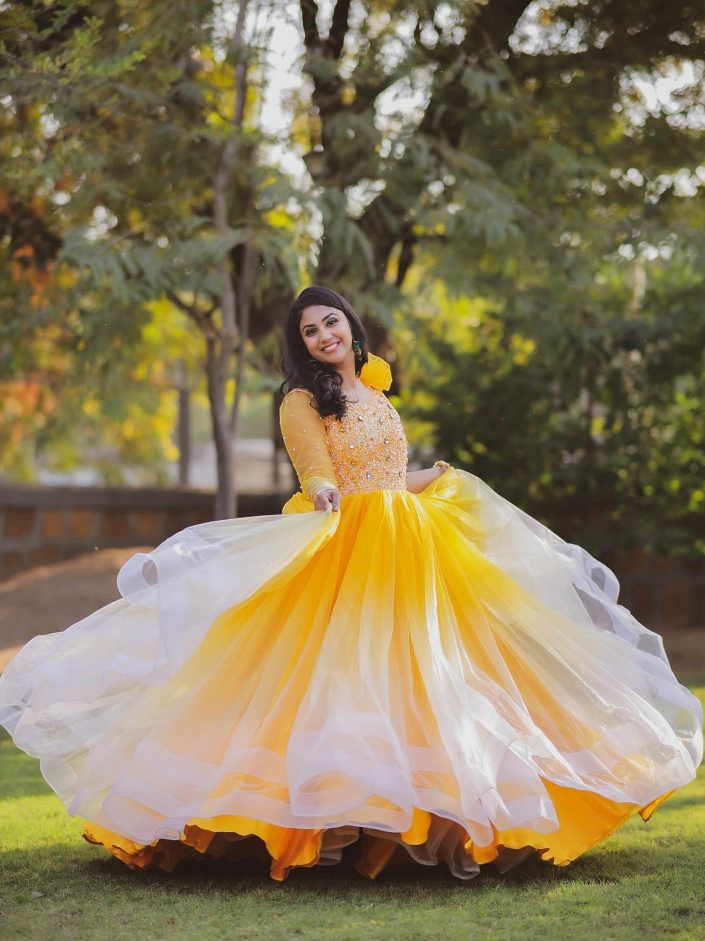 Sunset Bloom Gown Duo