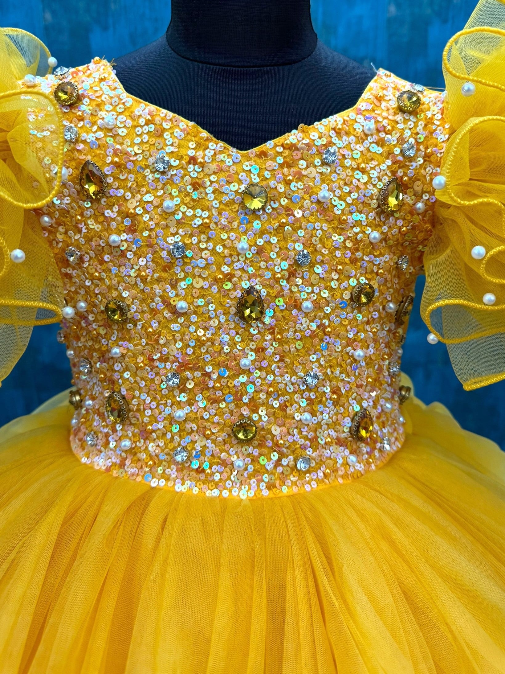 Royal Yellow Glow Enchanted Princess Ball Gown