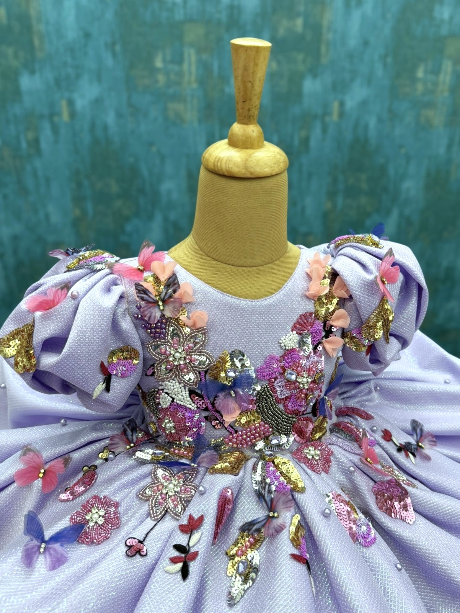 Enchanted Lavender Blossom Jewel Heirloom Princess Ball Gown