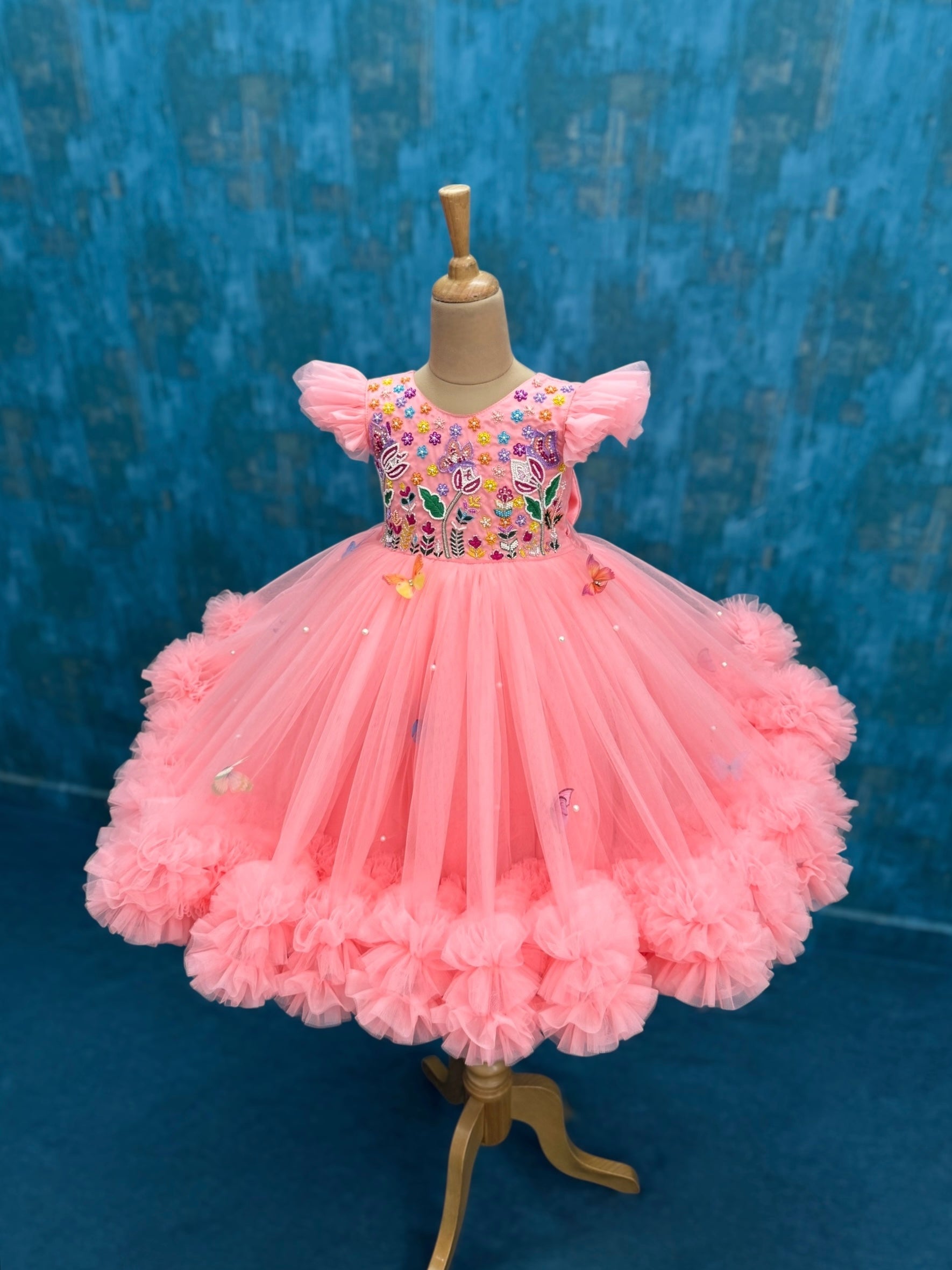 Blush Petal Butterfly Garden Princess Gown