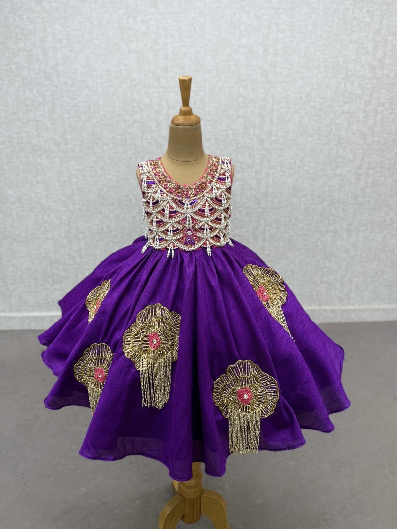 Ball Gown for Girls Online, Purple Party Gown
