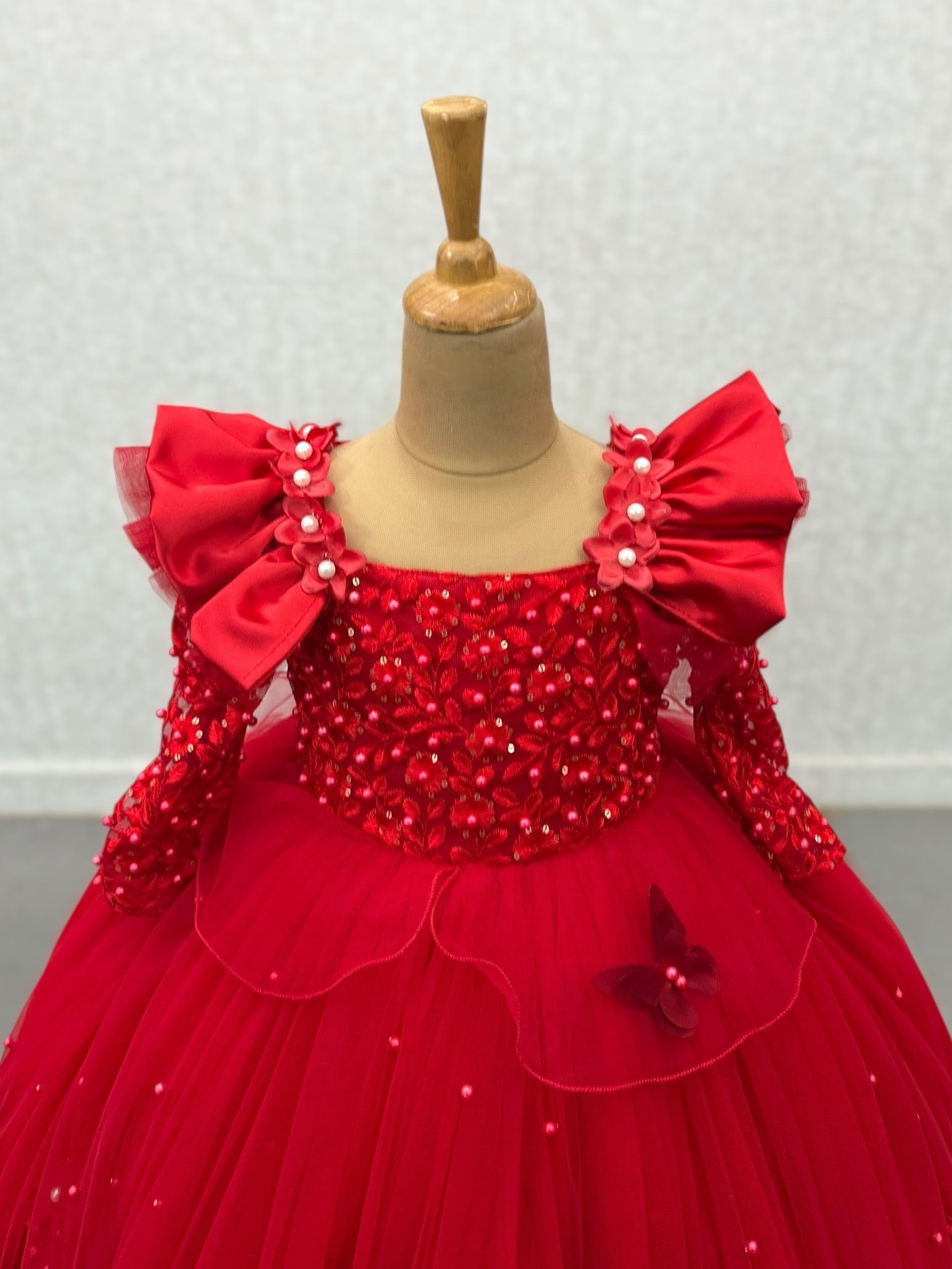 Royal Red Lace Ball Gown