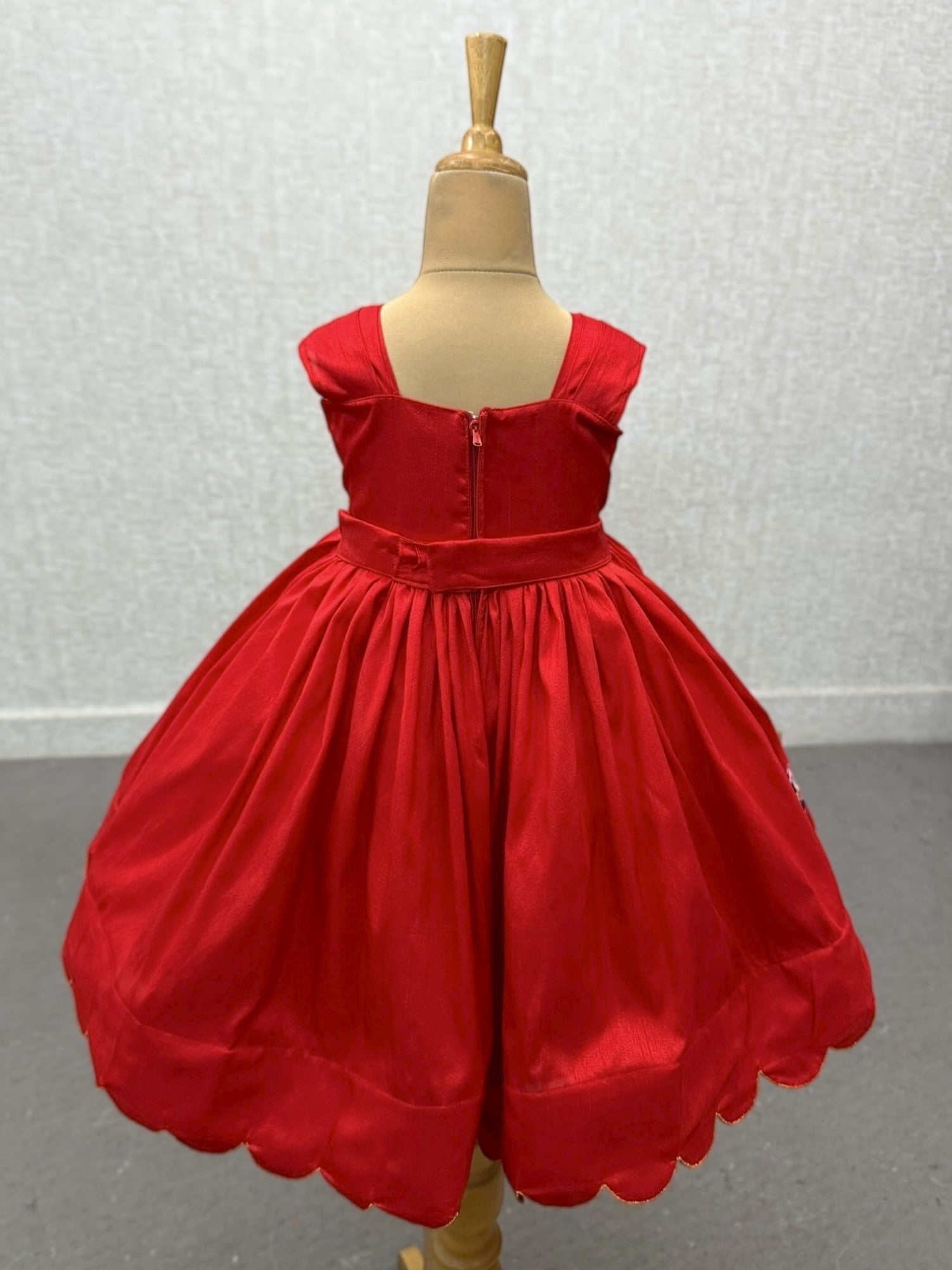 Mickey & Minnie Carnival raw silk gown with scallop detailing