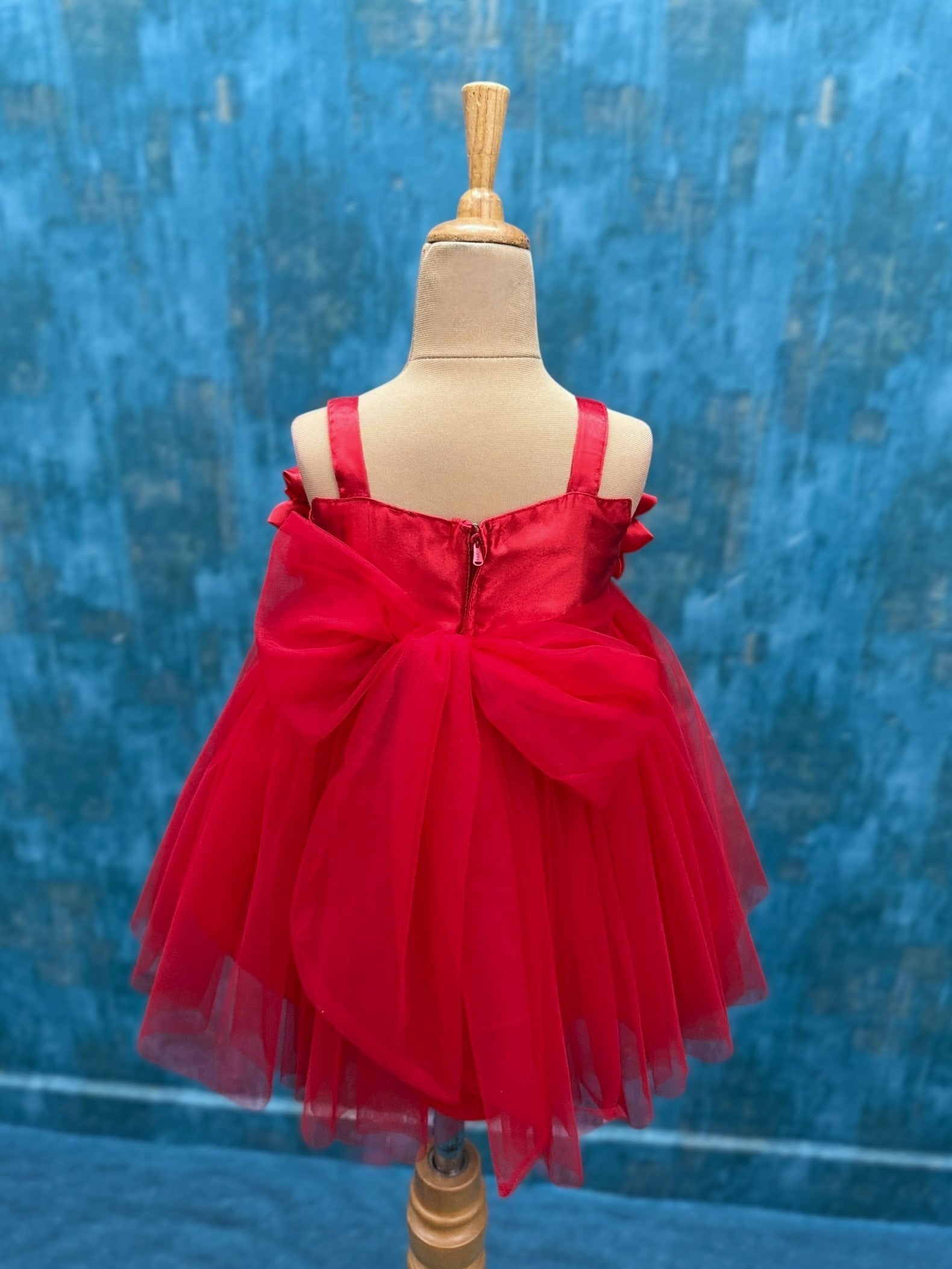 Red Dahlia Bloom Dress