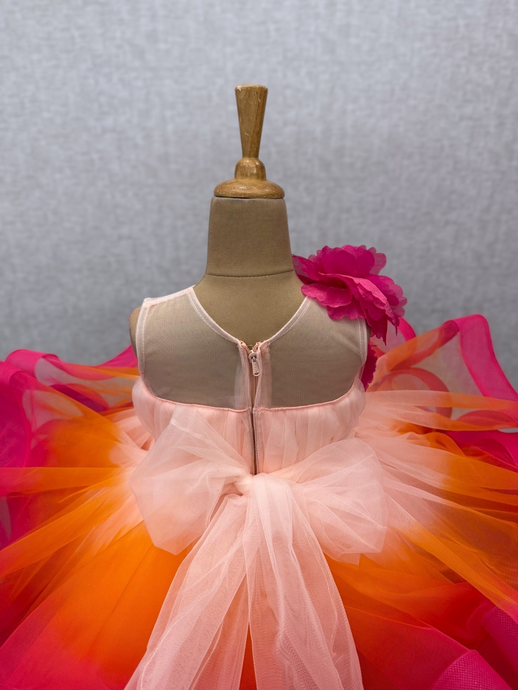 Sunset Bloom Whirl Gown