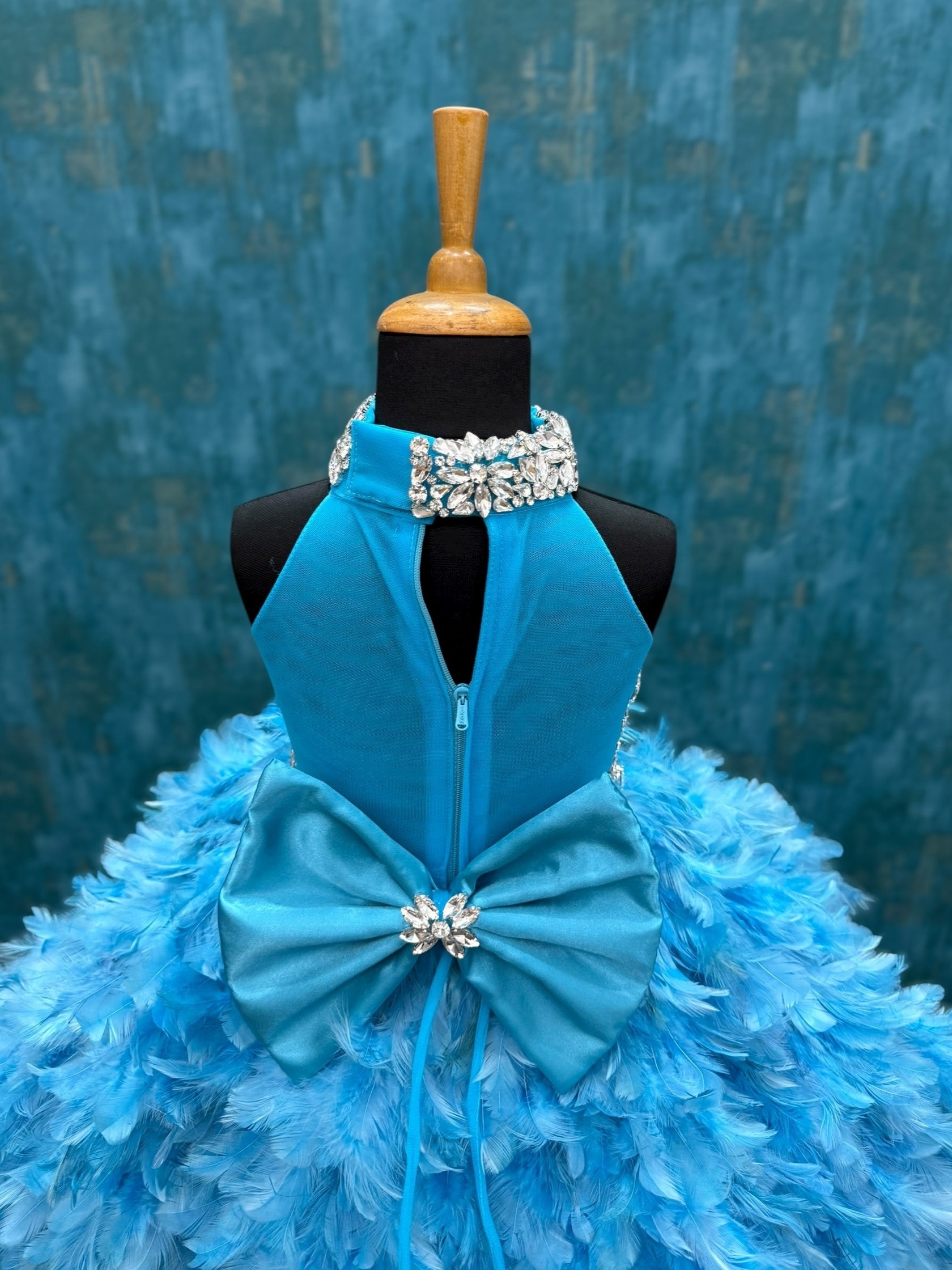 Feathered Sapphire Shine Couture